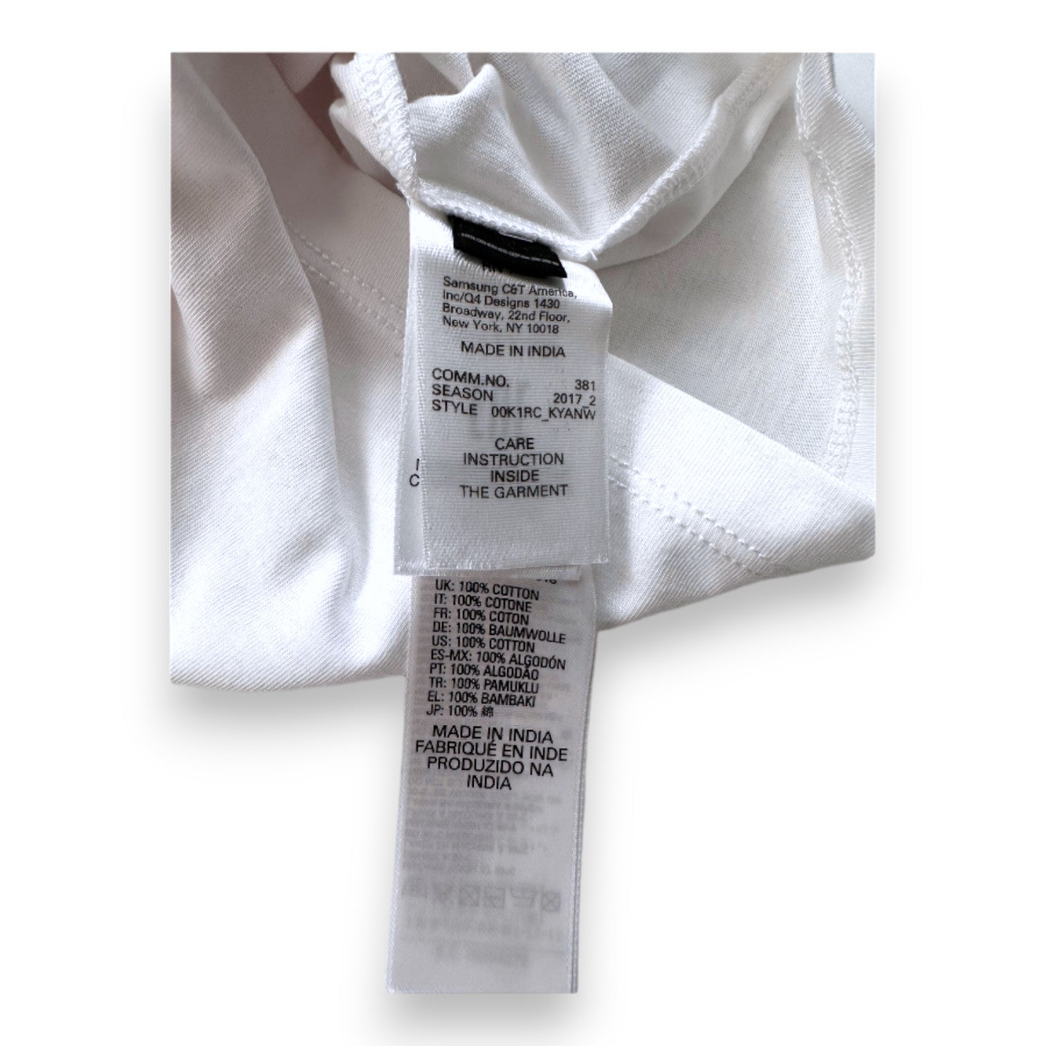 DIESEL - Weiß-blaues T-Shirt mit rotem Aufdruck - 6 Monate