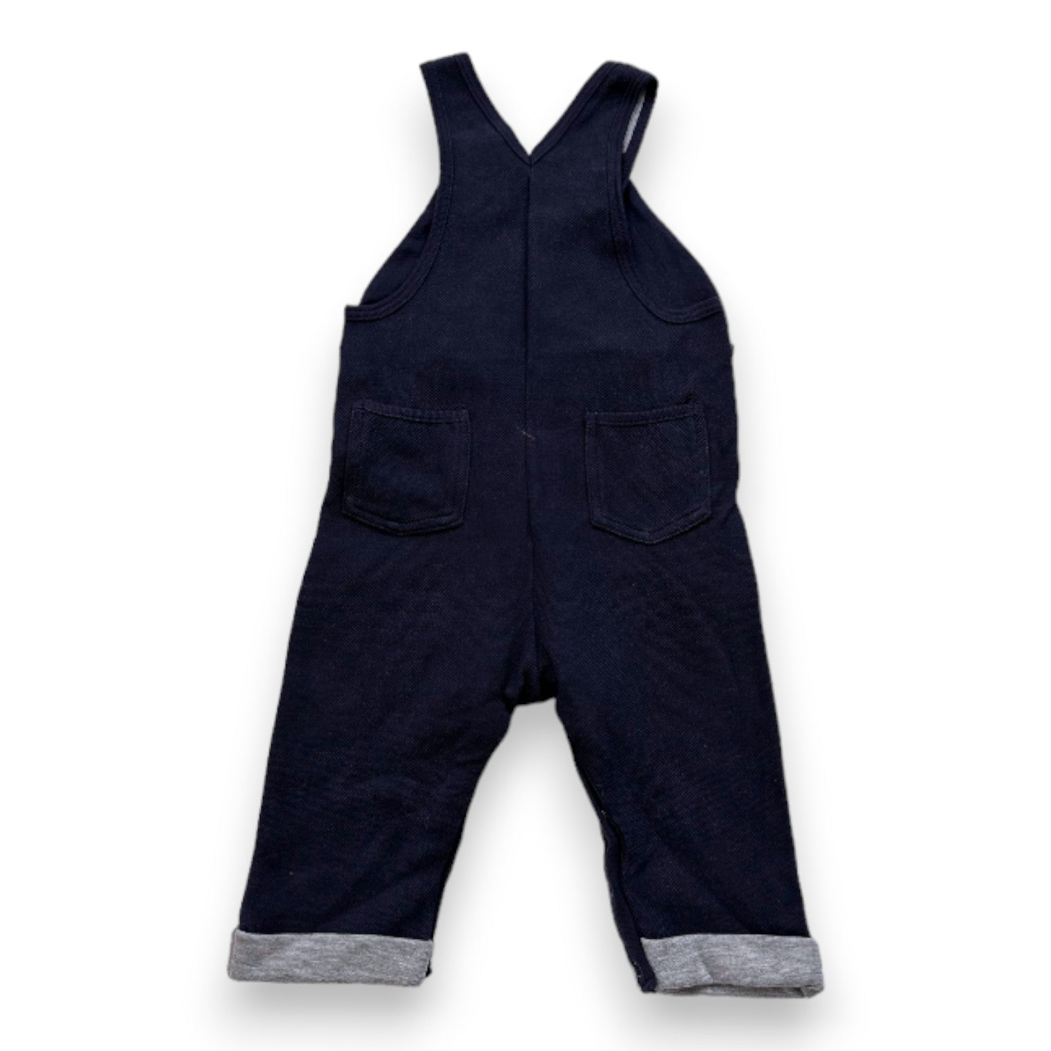 PETIT BATEAU - Navy blue overalls - 12 months