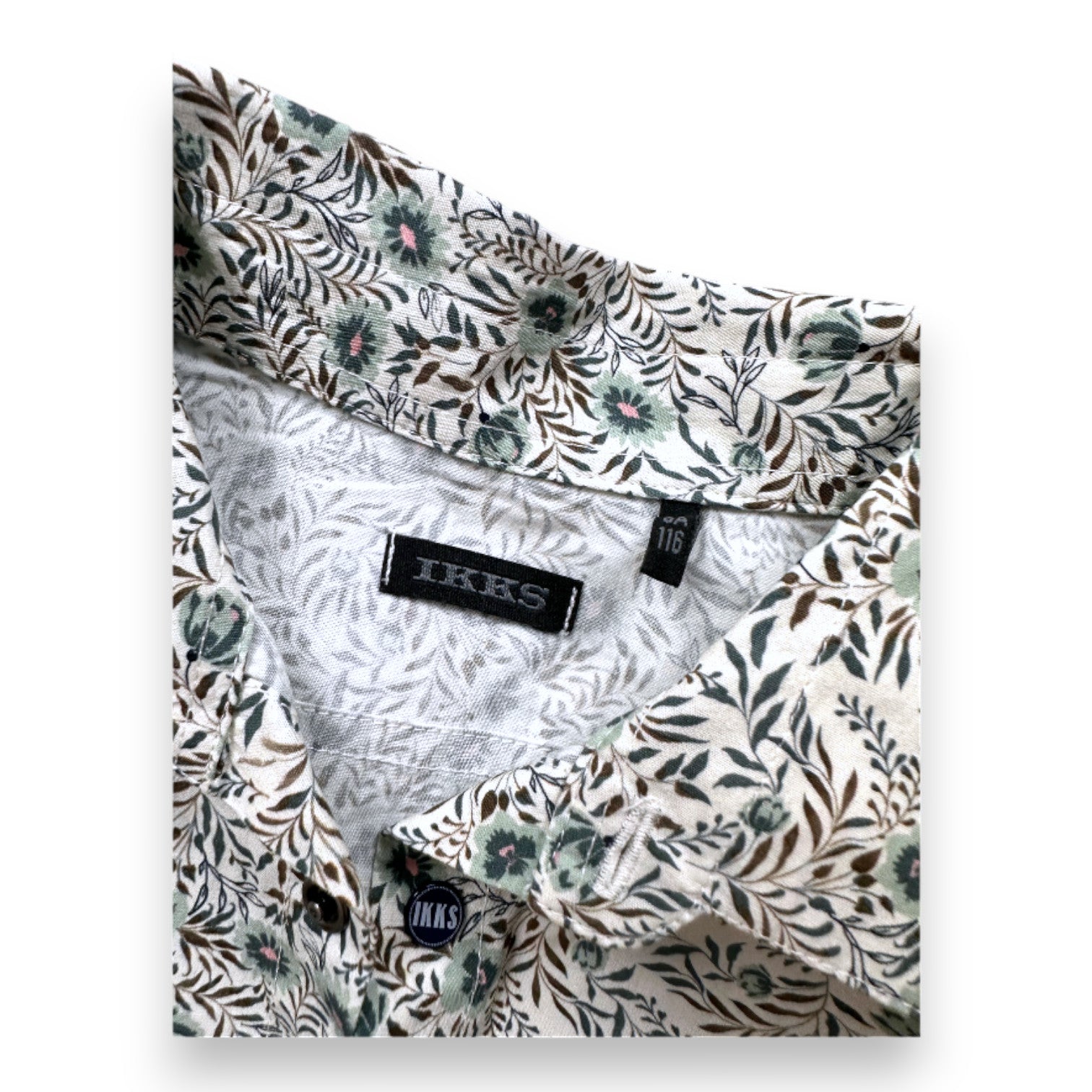 IKKS - White floral shirt - 6 years