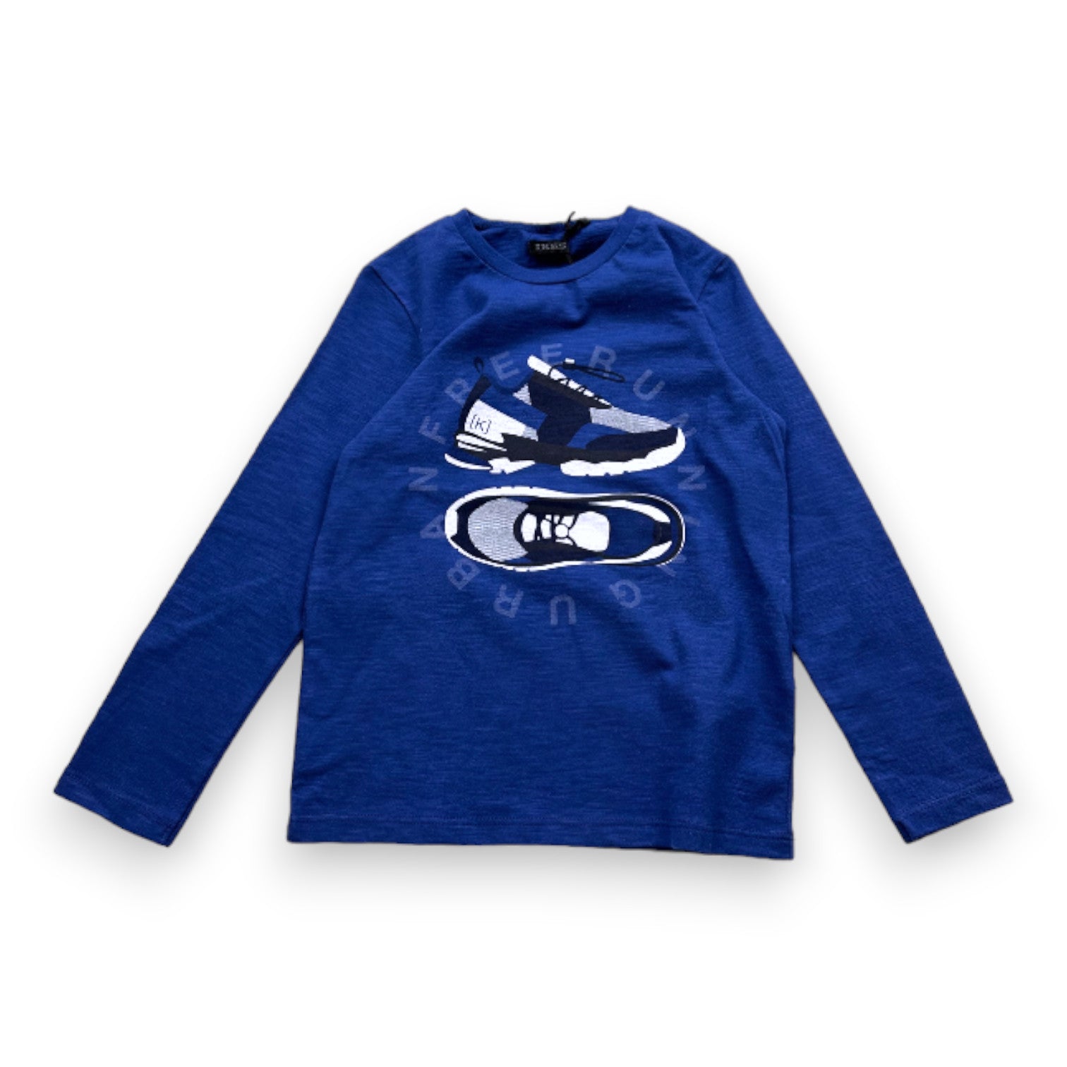 IKKS - Blue long-sleeved T-shirt with print - 5 years