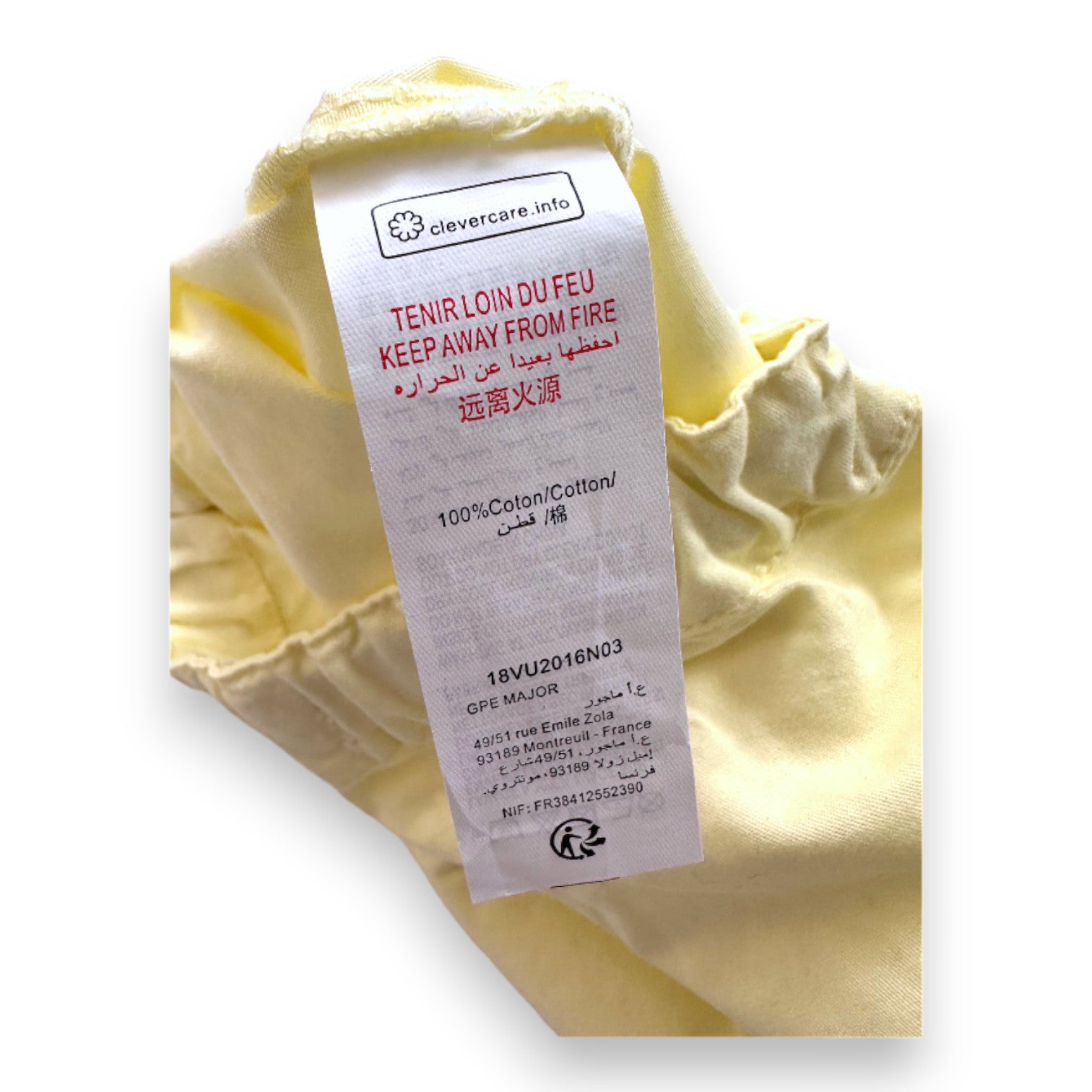 NATALYS - Pantalon jaune - 6 mois