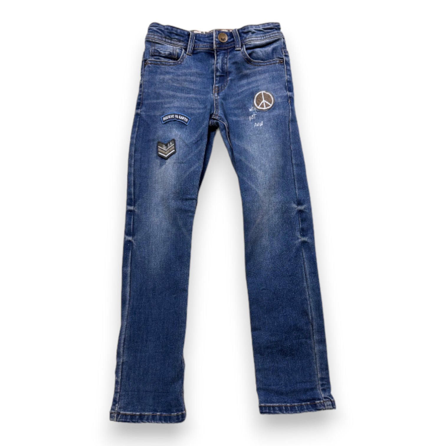 IKKS - Blue jeans with embroidery - 7 years