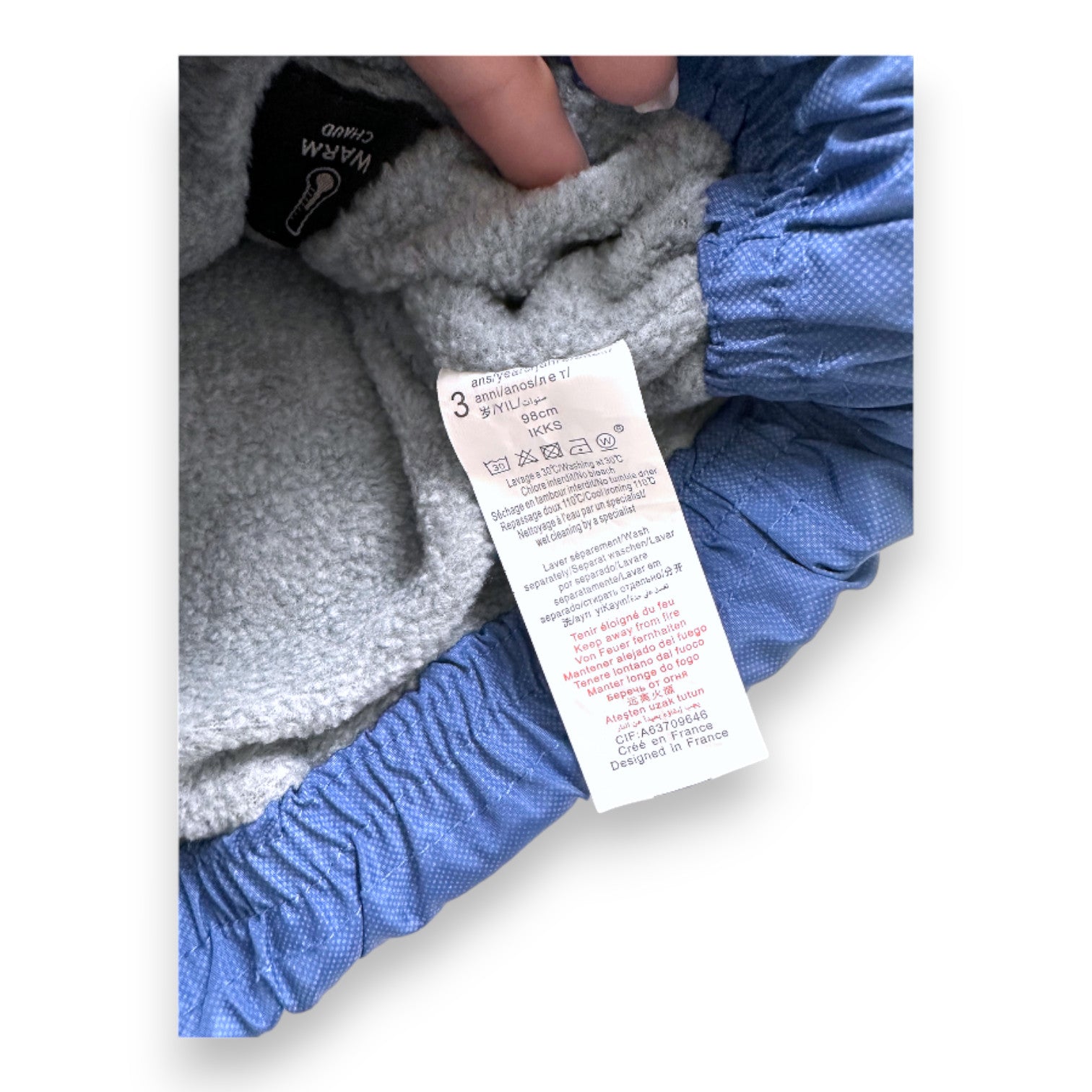 IKKS - Doudoune bleue - 3 ans