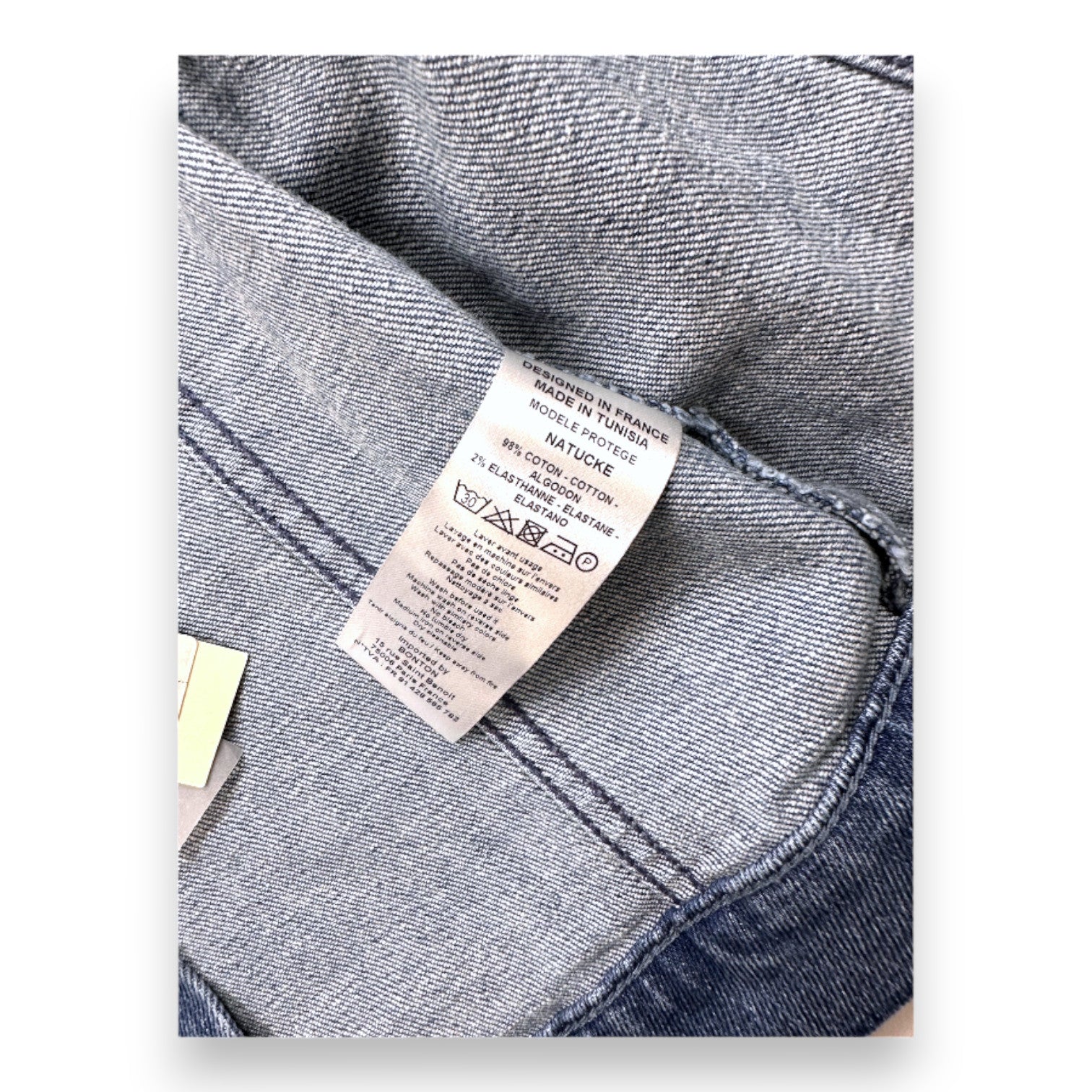 BONTON - Blue denim jacket with embroidery - 6 years