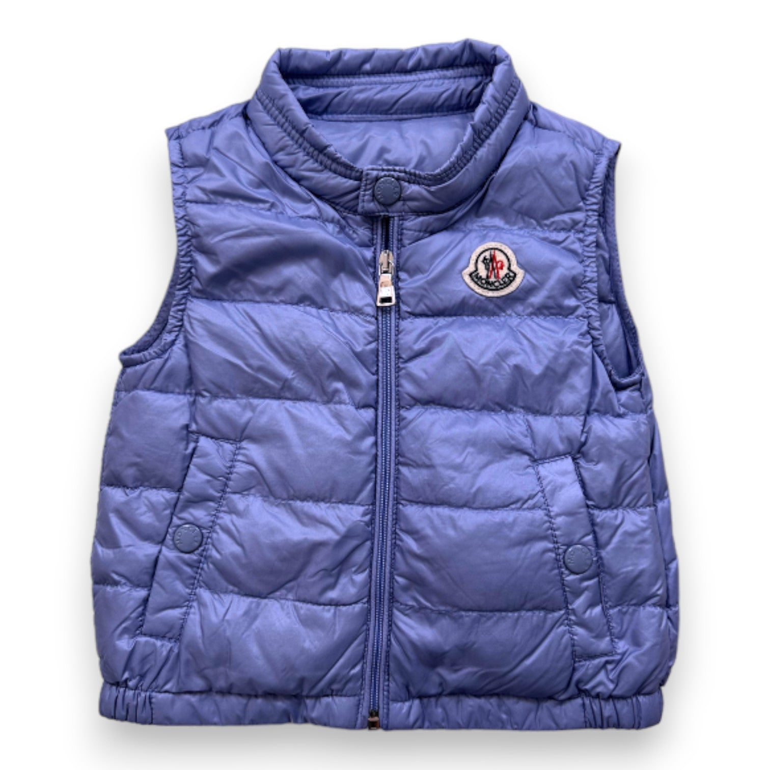 MONCLER - Sky blue sleeveless down jacket - 9 months