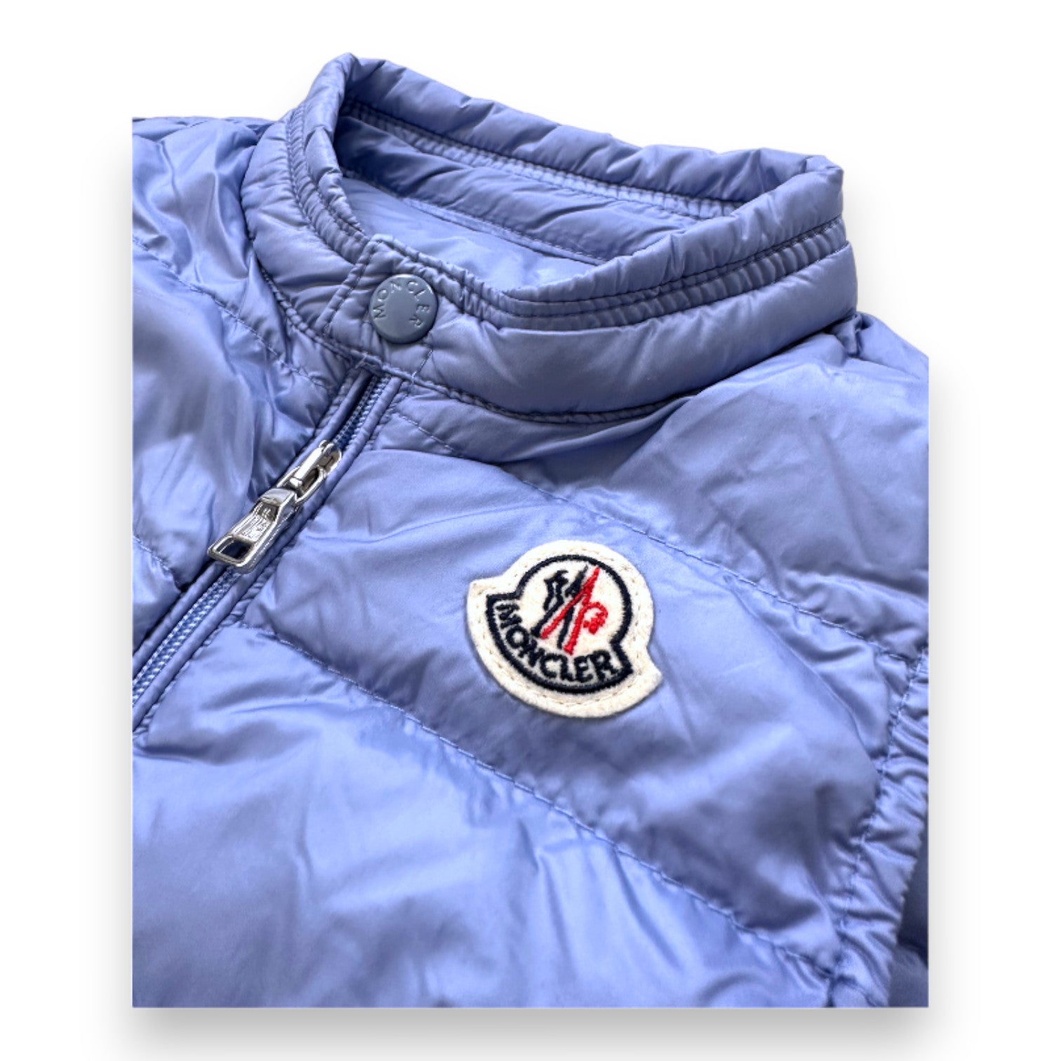MONCLER - Sky blue sleeveless down jacket - 9 months