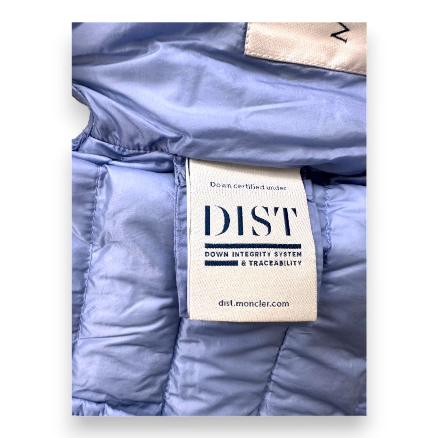 MONCLER - Himmelblaue ärmellose Daunenjacke - 9 Monate