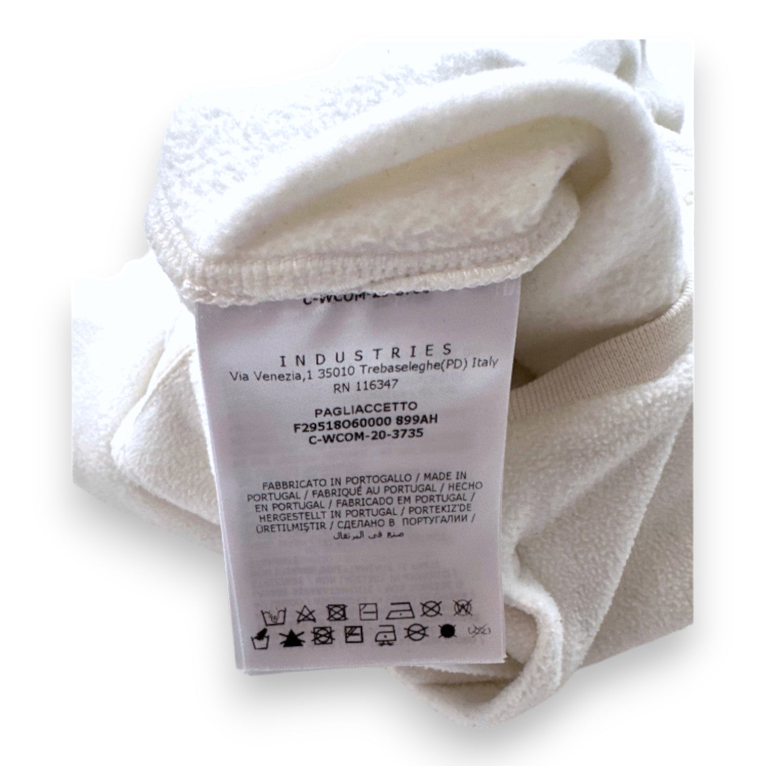 MONCLER - White fleece jumpsuit - 6 months