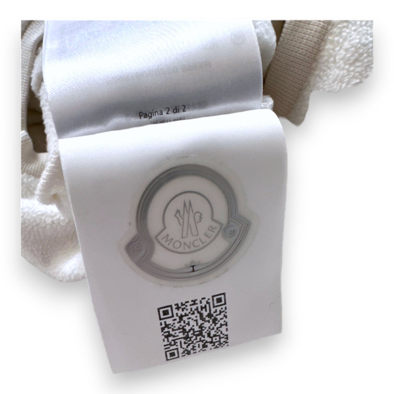 MONCLER - White fleece jumpsuit - 6 months