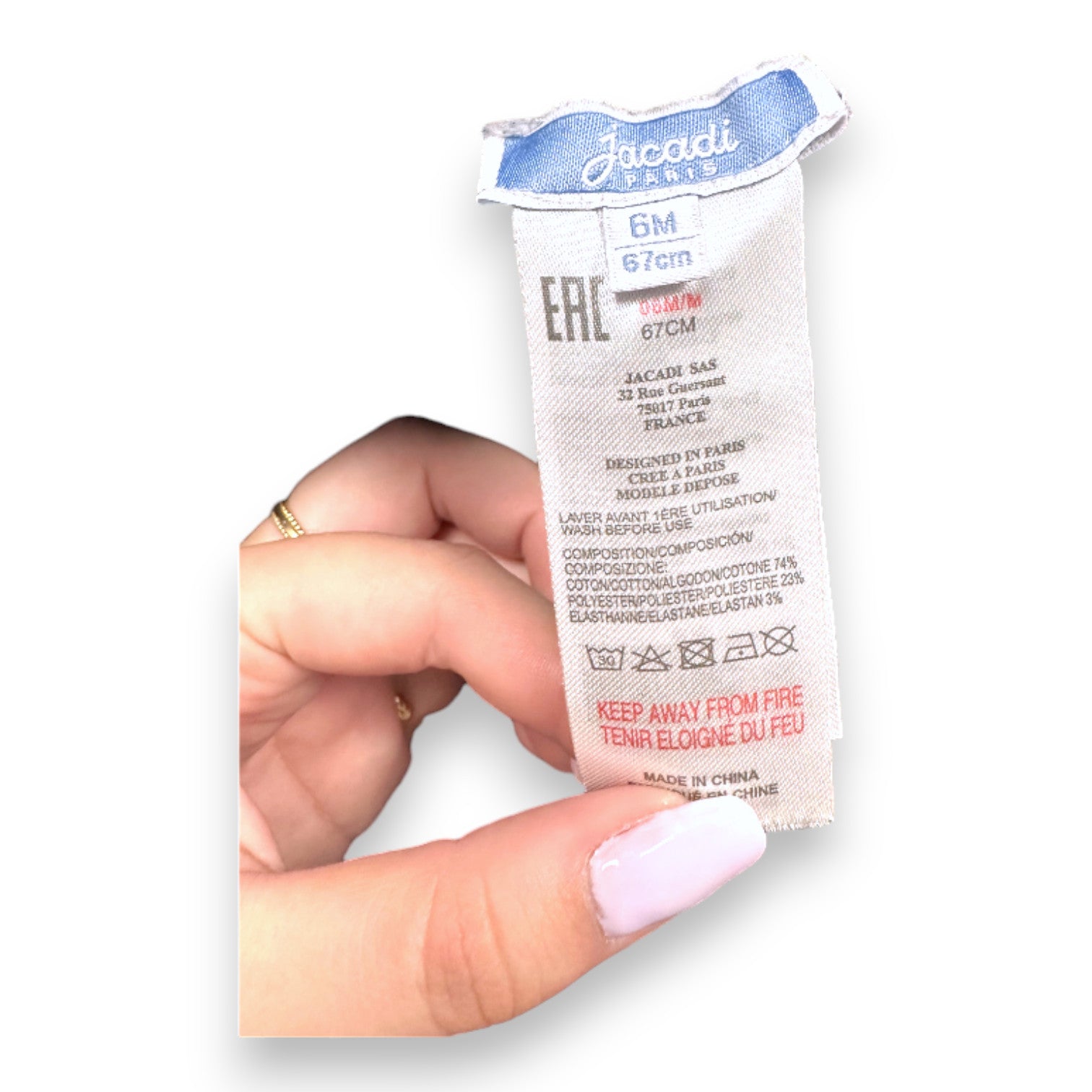 JACADI - Marineblaue Hose - 6 Monate