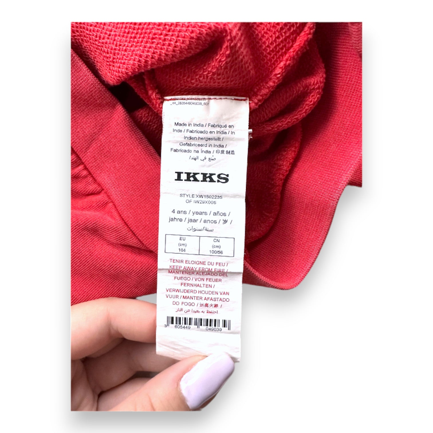 IKKS - Sweat rouge avec broderies - 4 ans