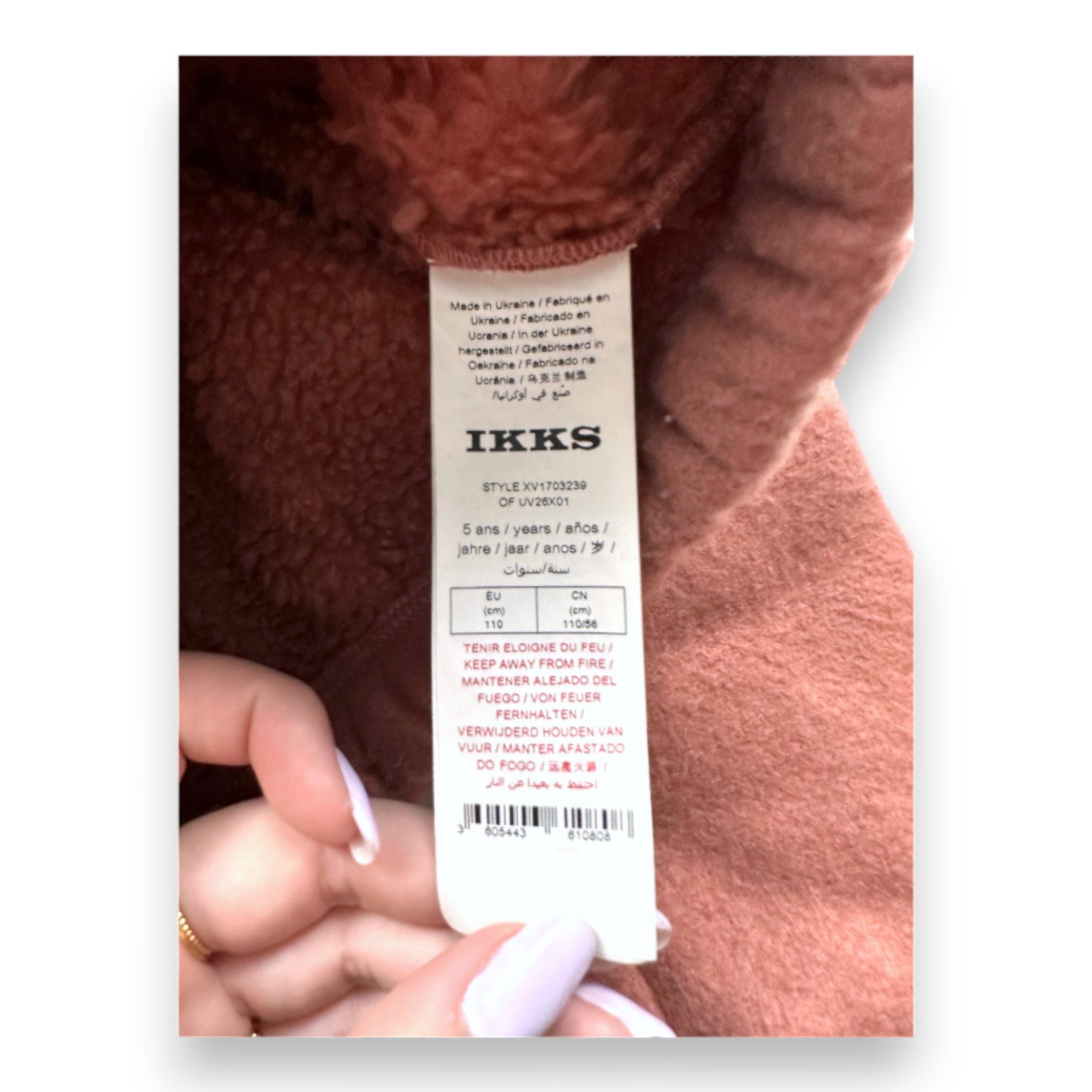 IKKS - Sehr warmes rosa Sweatshirt mit Reißverschluss - 5 Jahre