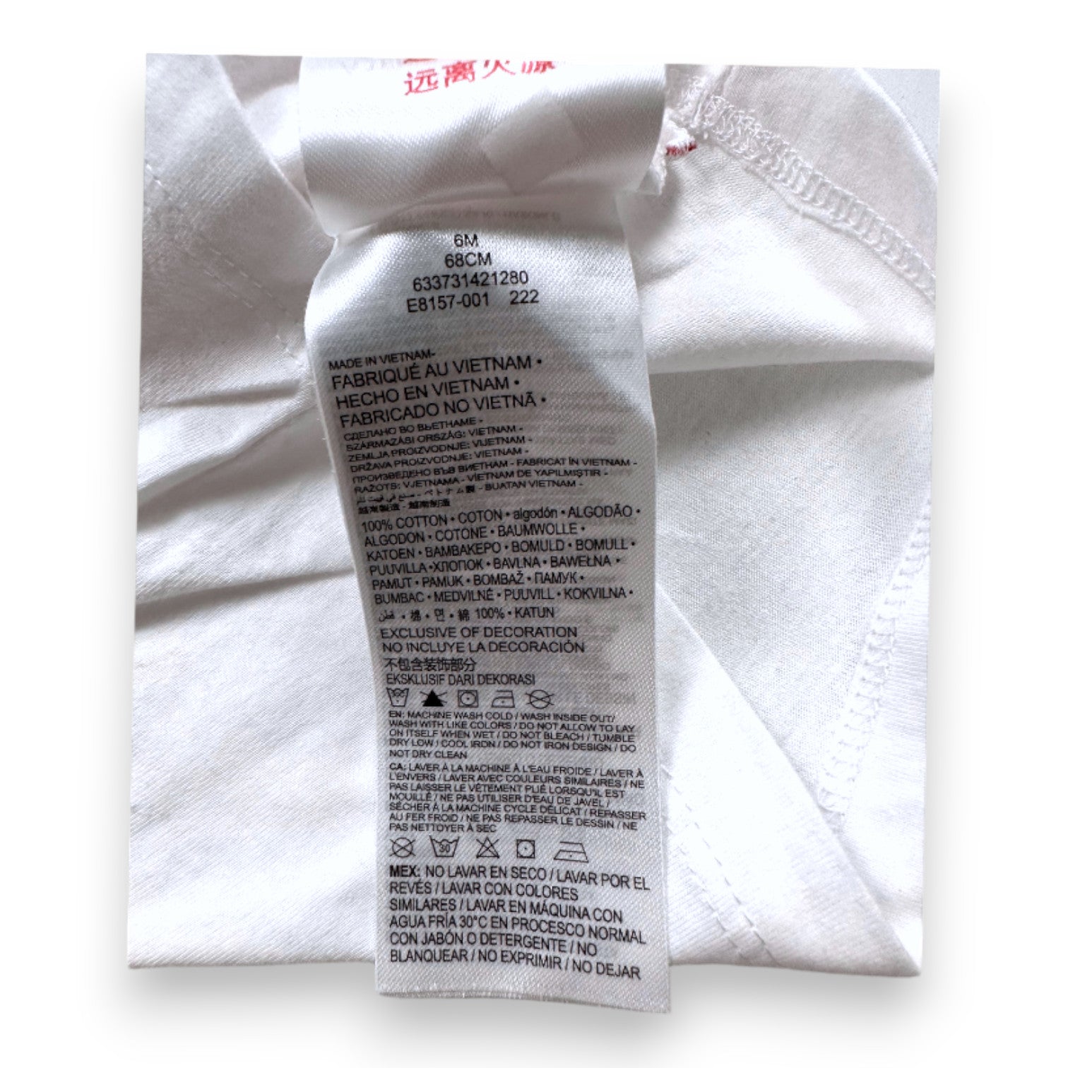 LEVI'S - White T-shirt with "Levi's" logo - 6 months