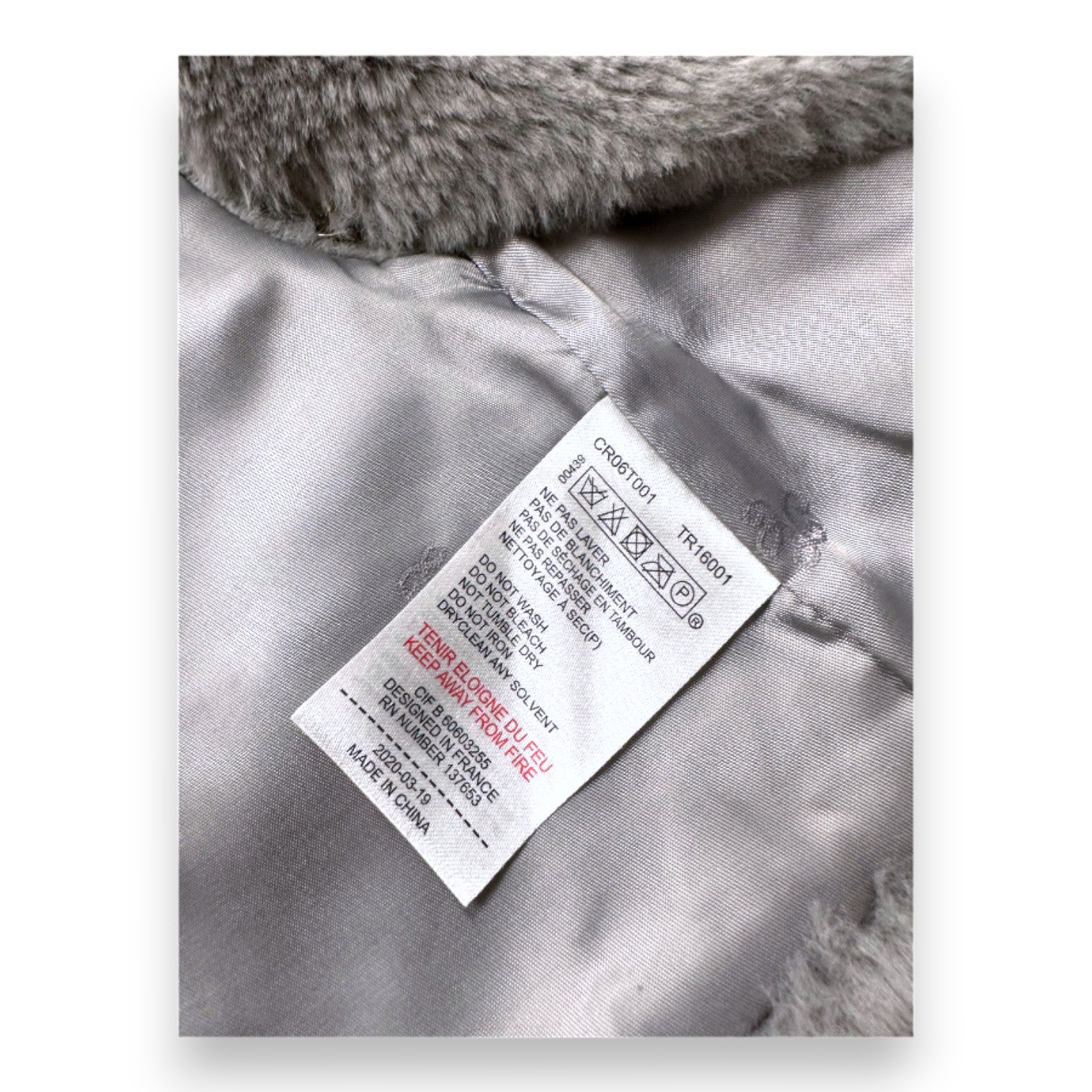 TARTINE & CHOCOLAT - Ärmellose Weste aus grauem Pelz - 12 Monate