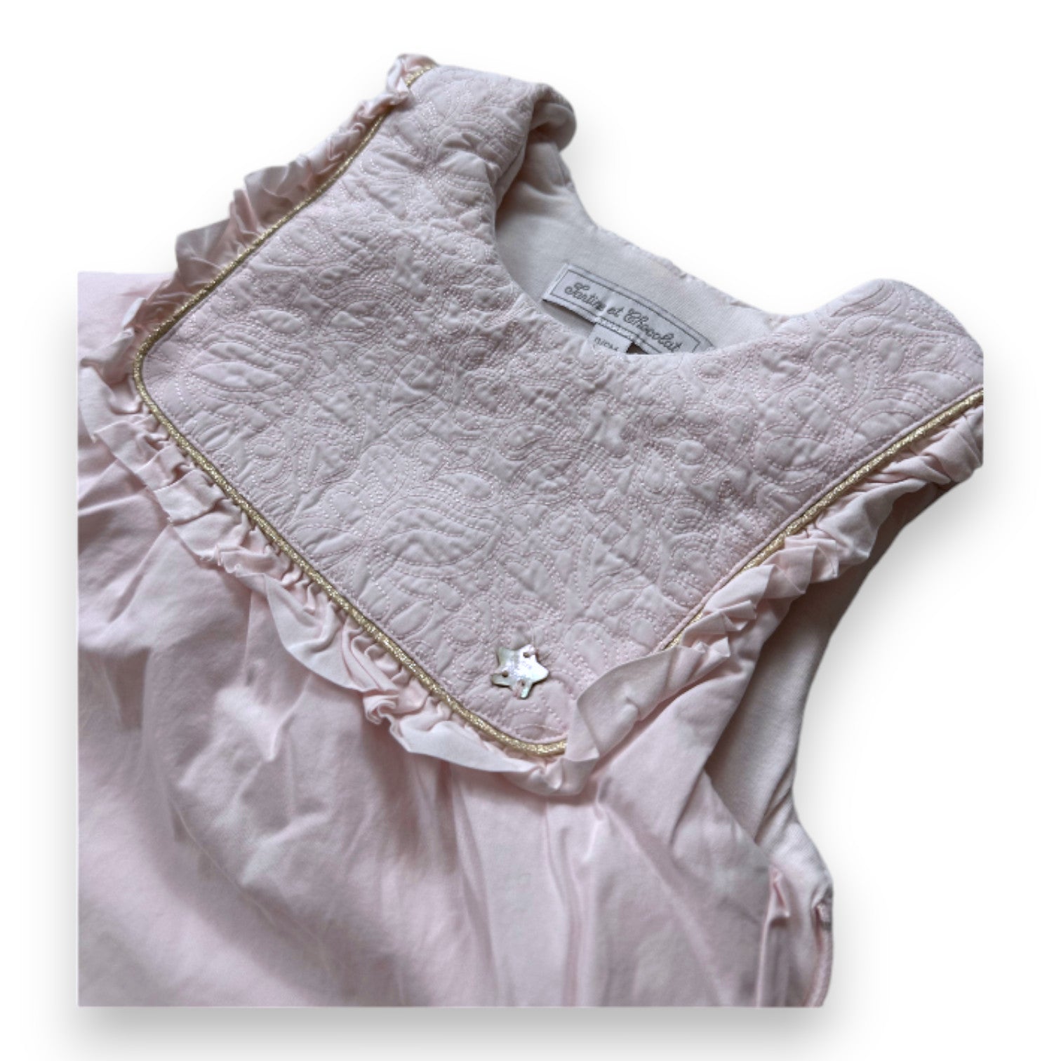 TARTINE & CHOCOLAT - Gigoteuse rose avec broderies - 0 mois