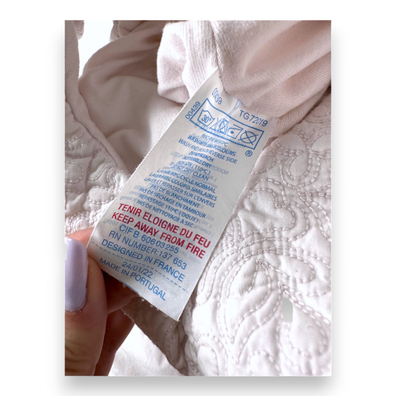 TARTINE & CHOCOLAT - Gigoteuse rose avec broderies - 12 mois