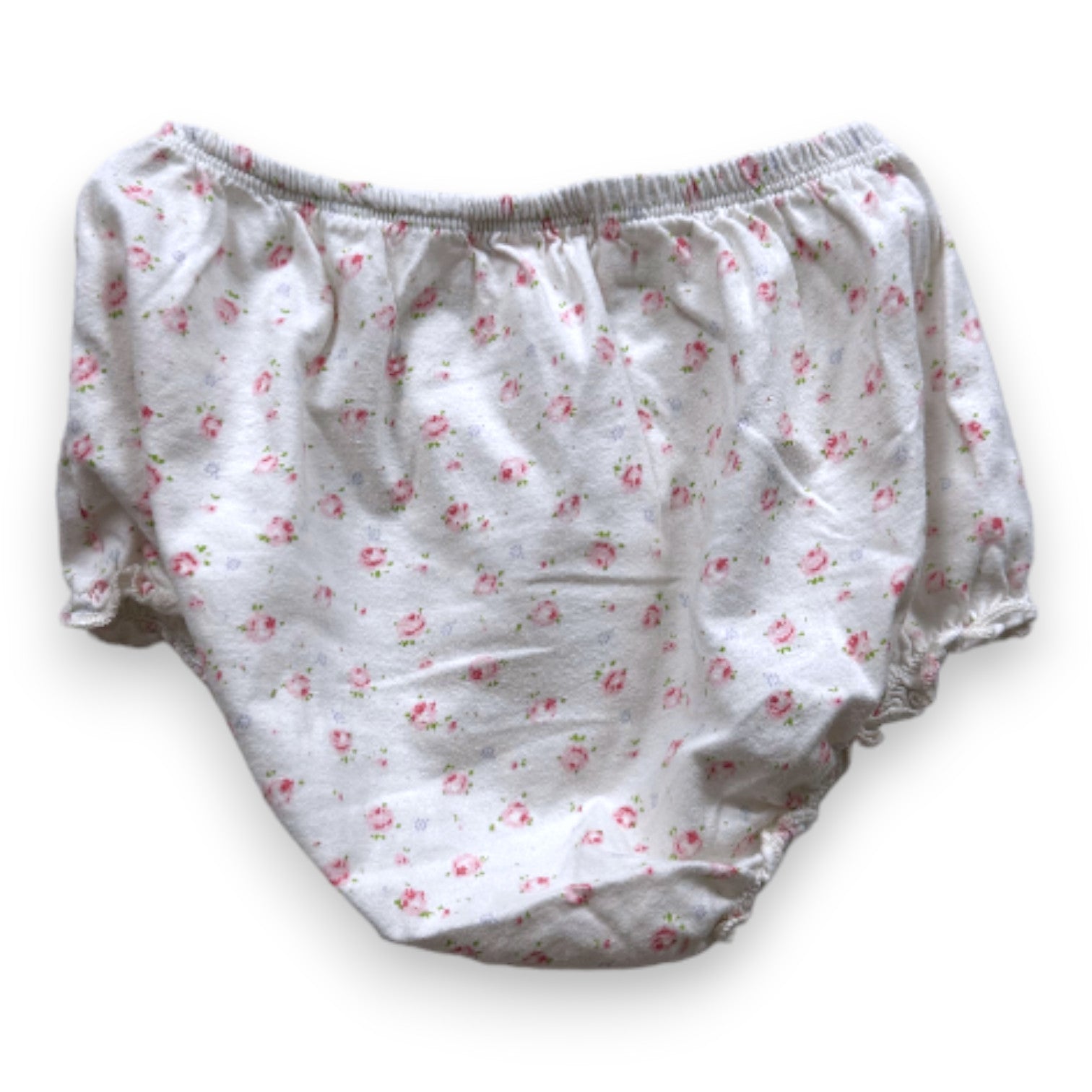BONPOINT - White bloomers with pink flowers - 12 months