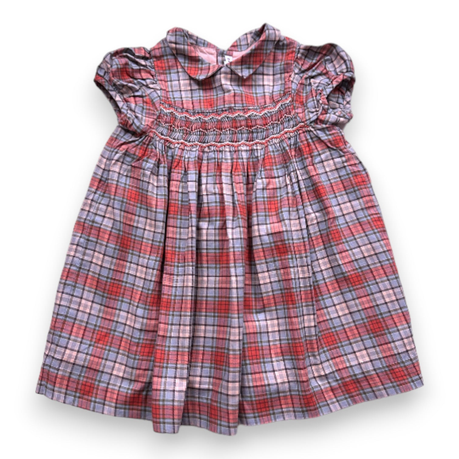 BONPOINT - Blue and red checked dress - 2 years