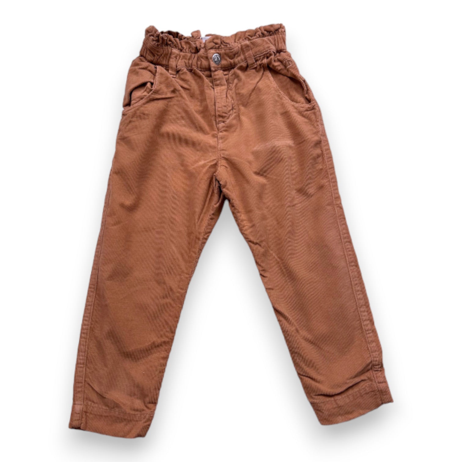 PETIT BATEAU - Pantalon marron en velours - 4 ans