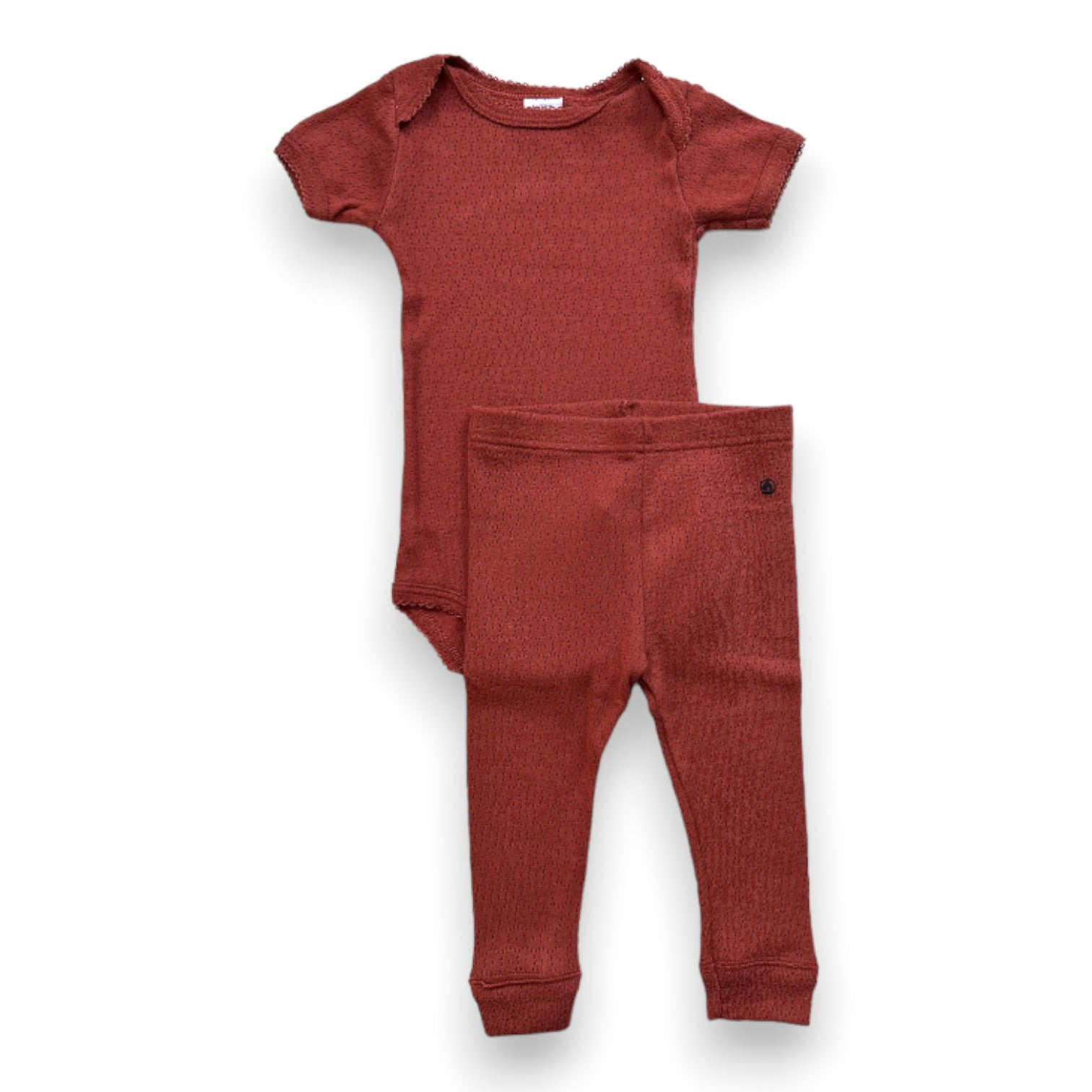 PETIT BATEAU - Brown bodysuit and leggings set - 6 months