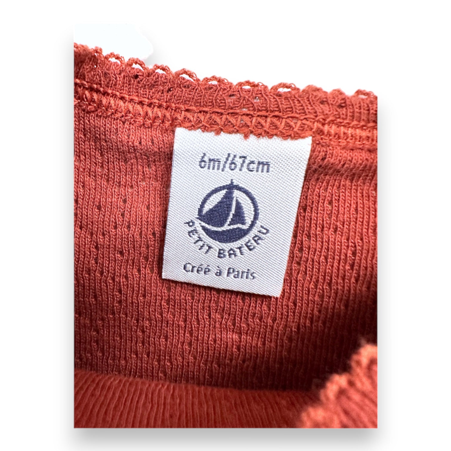 PETIT BATEAU - Braunes Bodysuit- und Leggings-Set - 6 Monate