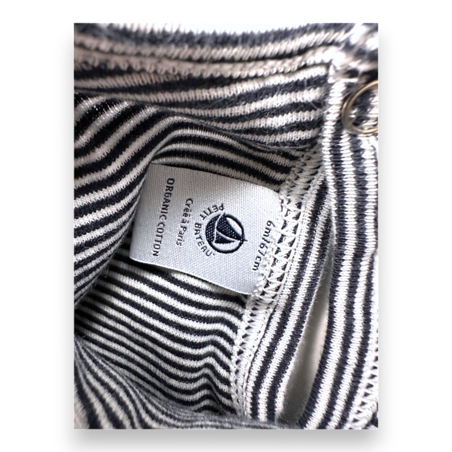 PETIT BATEAU - Lot de 2 bodies blanc et bleu à rayures - 3 mois