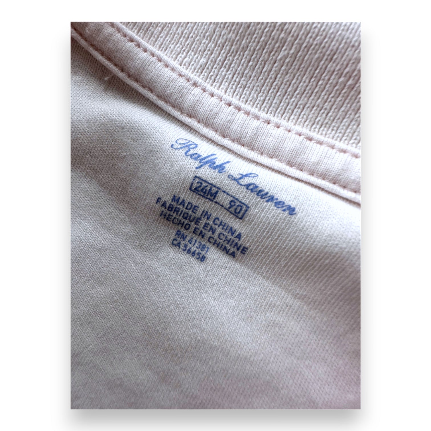 RALPH LAUREN - Pink dress with embroidered logo - 2 years