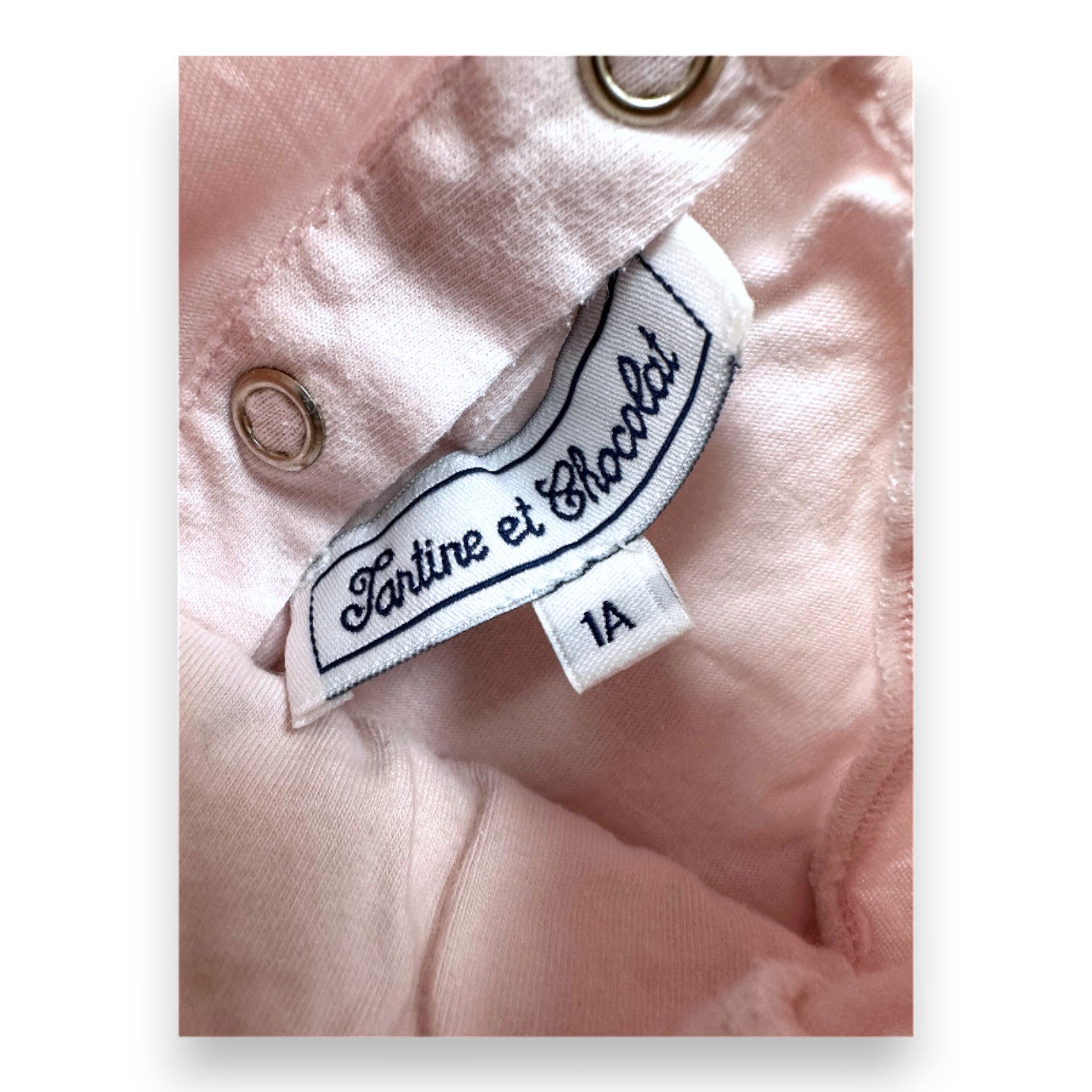 TARTINE & CHOCOLAT - Pink pajamas with embroidered collar - 12 months