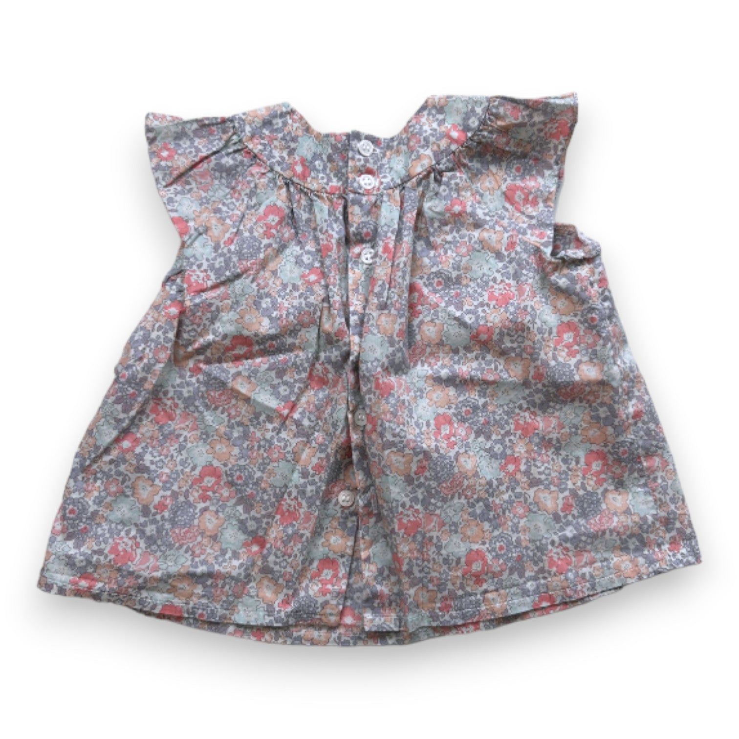 BONPOINT - White floral dress - 12 months
