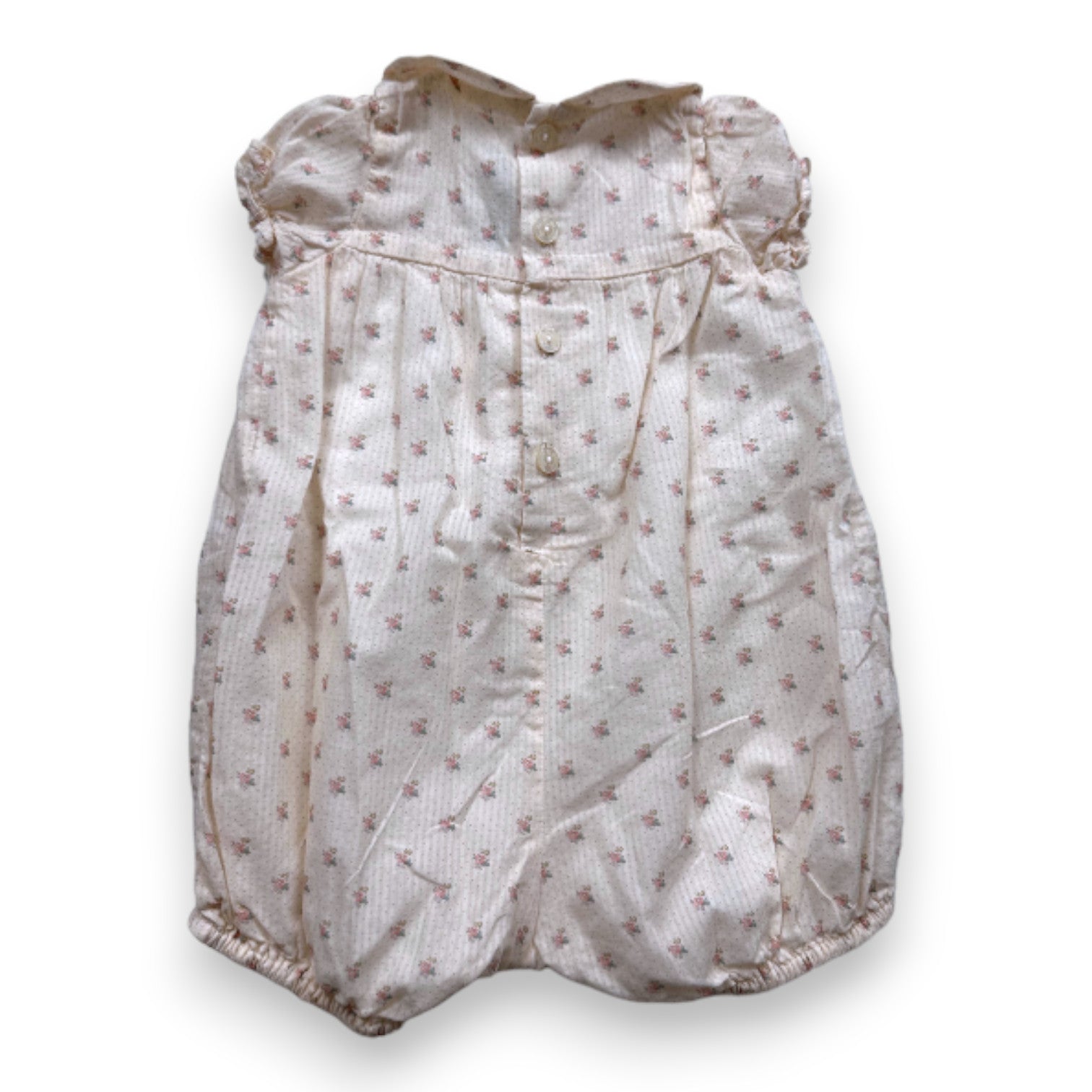 TARTINE & CHOCOLAT - Beige romper with flowers and embroidery - 6 months