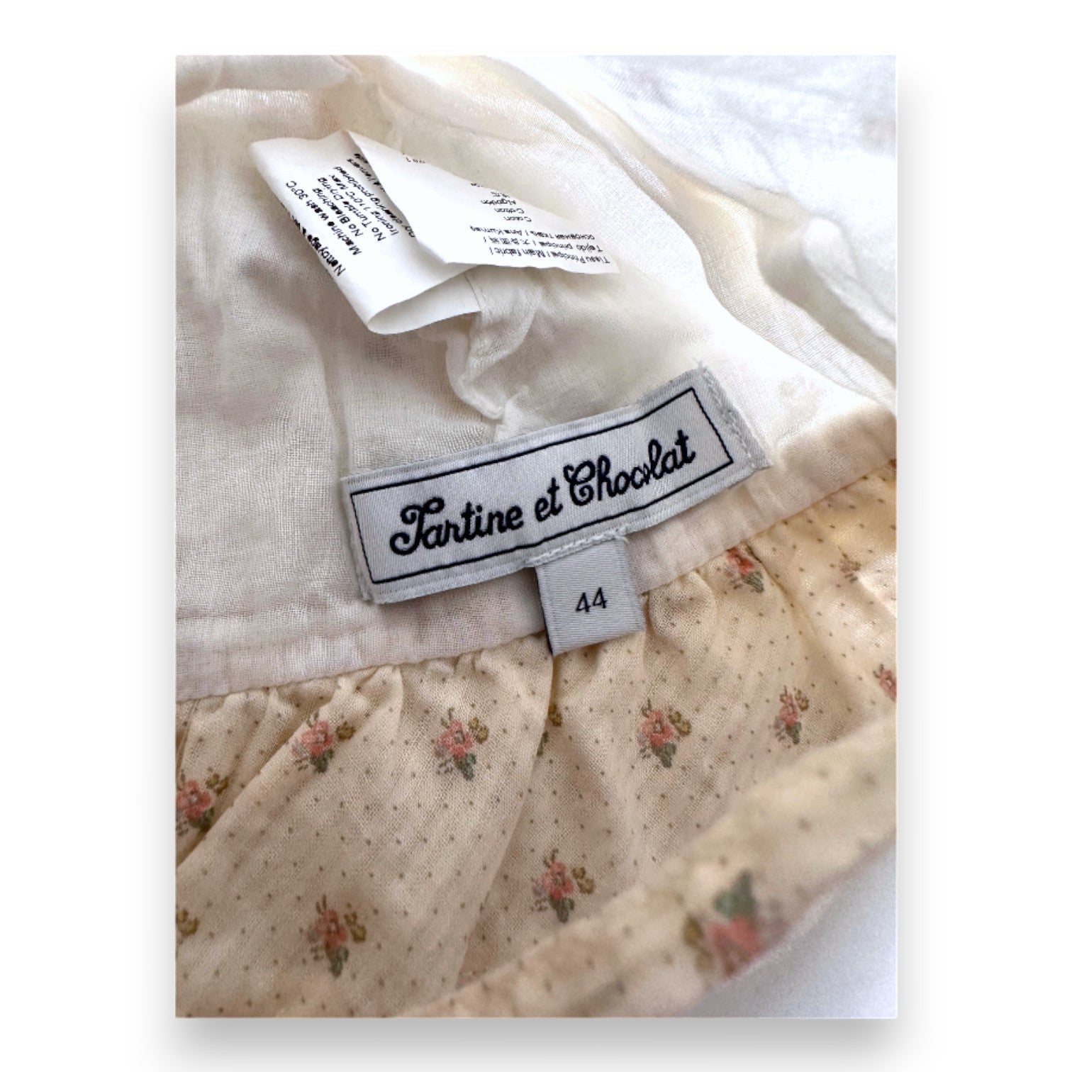 TARTINE & CHOCOLAT - Bob beige à fleurs - 3 mois