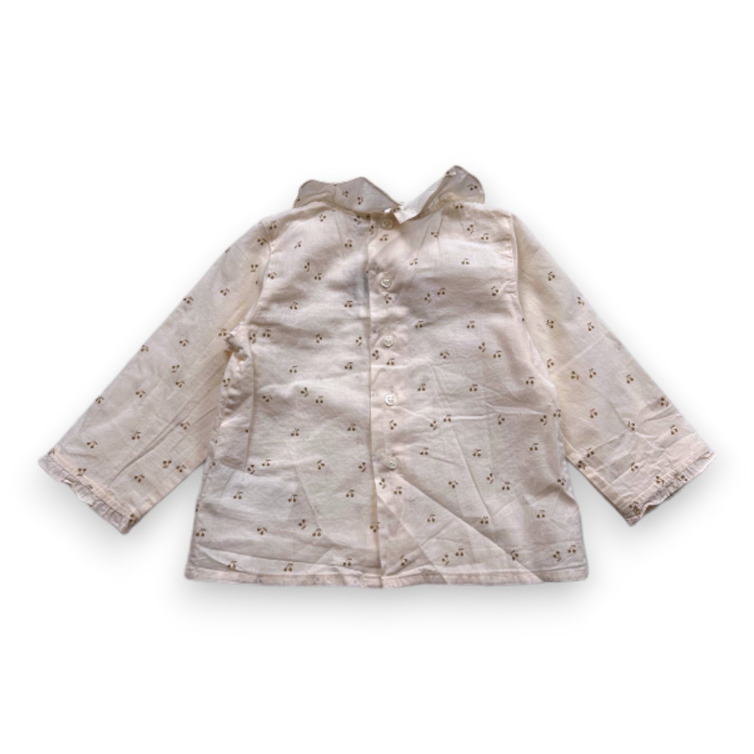 BONPOINT - Cream blouse with cherry print - 18 months