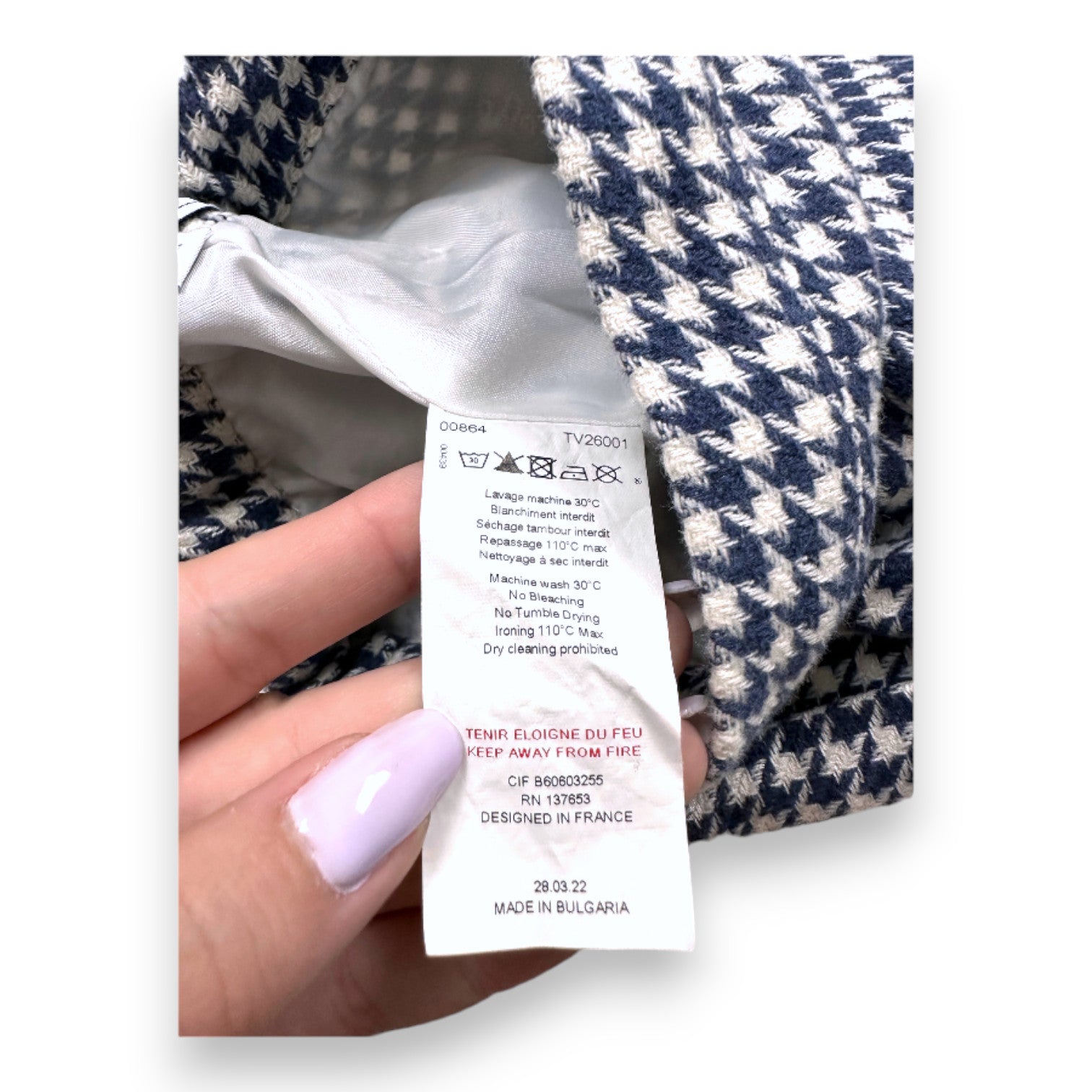 TARTINE & CHOCOLAT - Short bleu et blanc - 18 mois