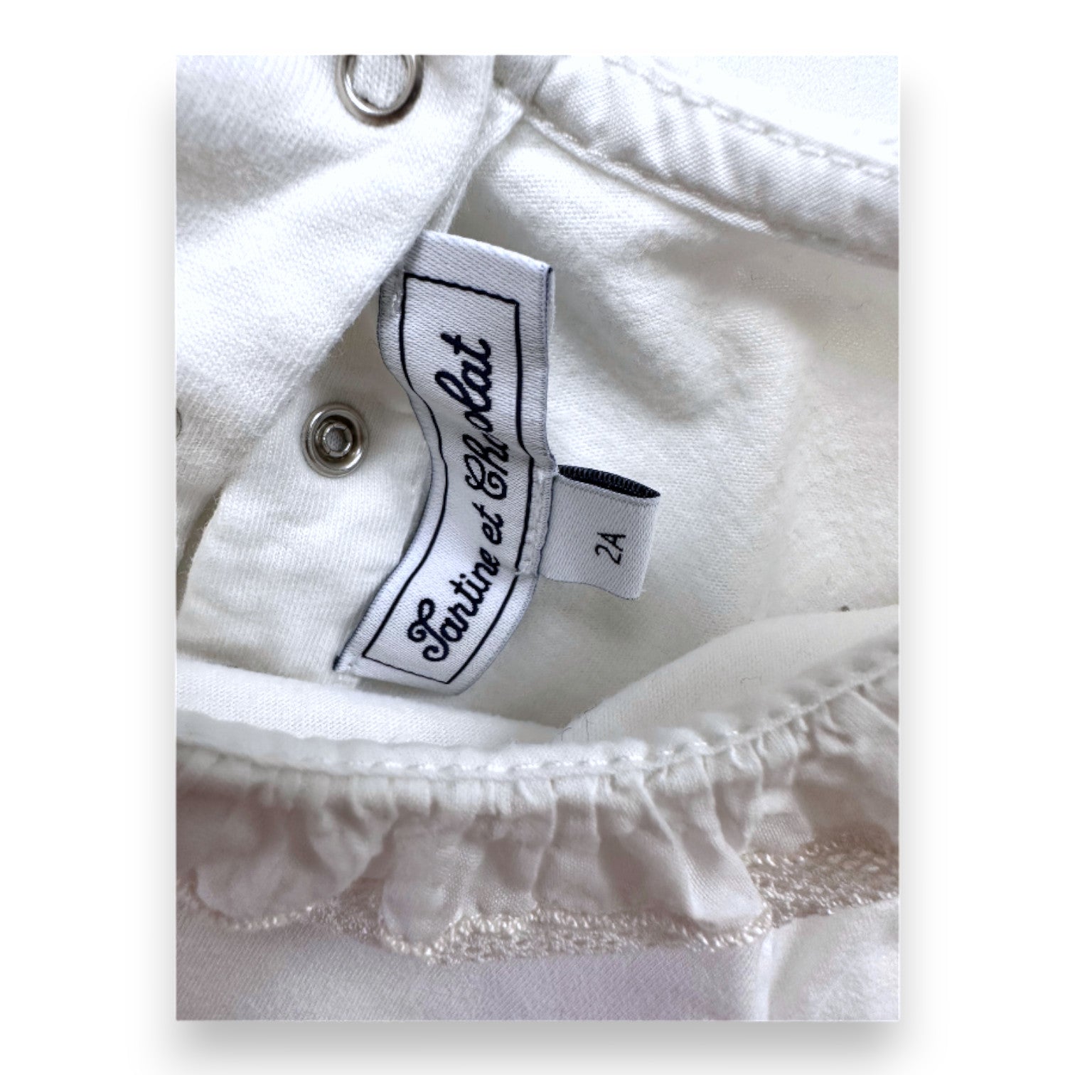 TARTINE & CHOCOLAT - Body blanc à manches longues - 2 ans