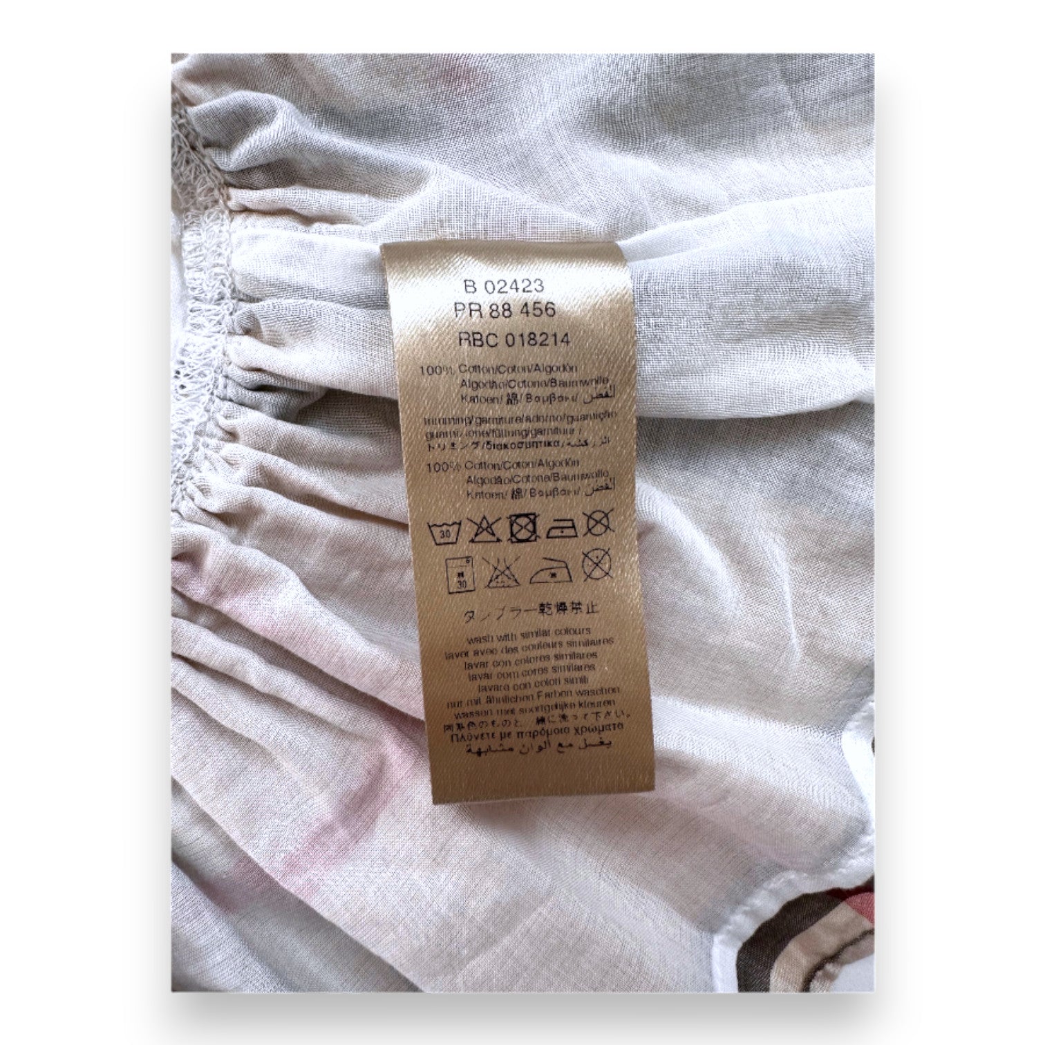 BURBERRY – Weißes und kariertes Burberry-Kleid – 6 Monate