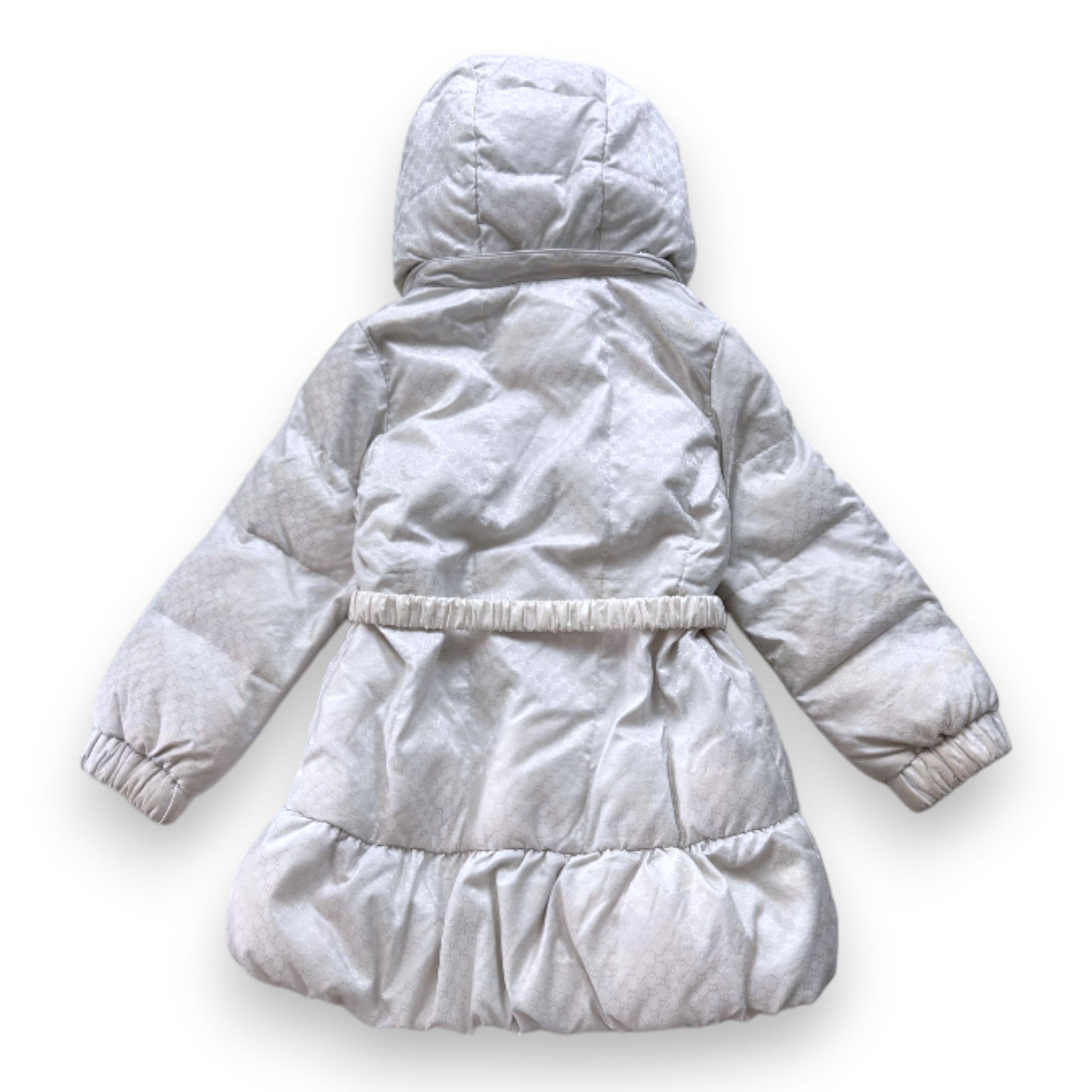 GUCCI - Doudoune blanche imprimée logo Gucci - 3 ans