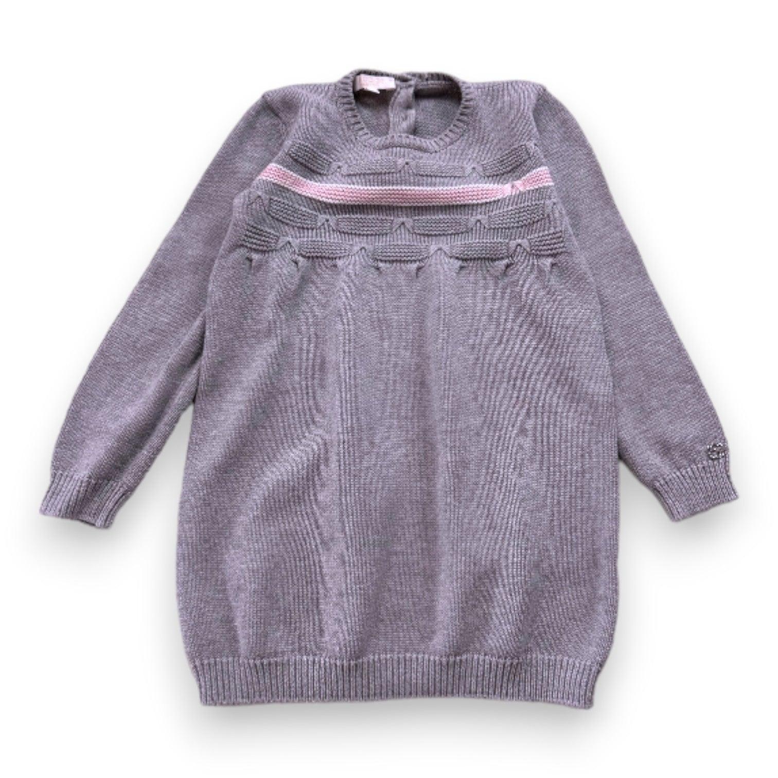 GUCCI - Robe grise à manches longues - 18 mois