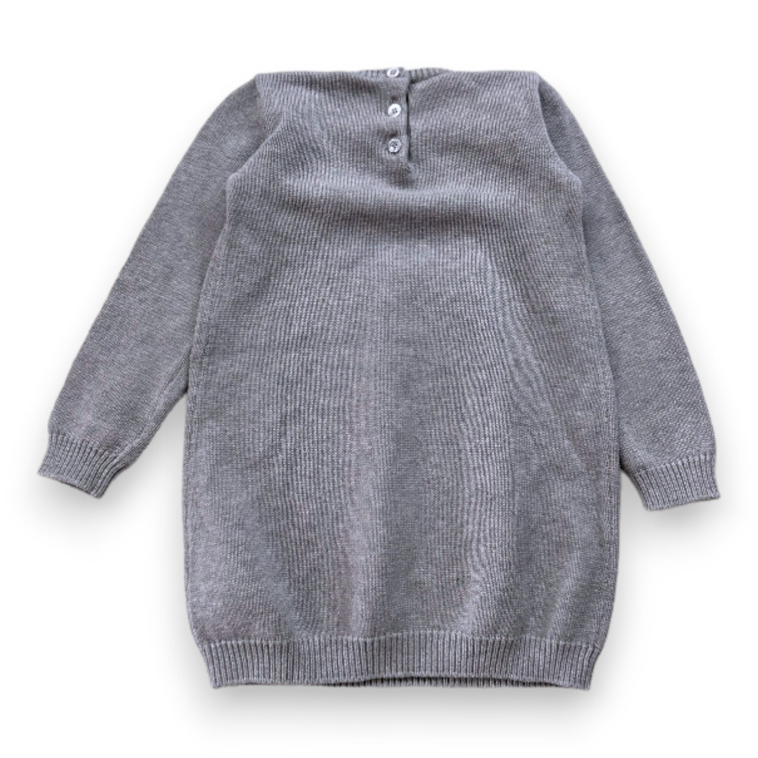 GUCCI - Robe grise à manches longues - 18 mois