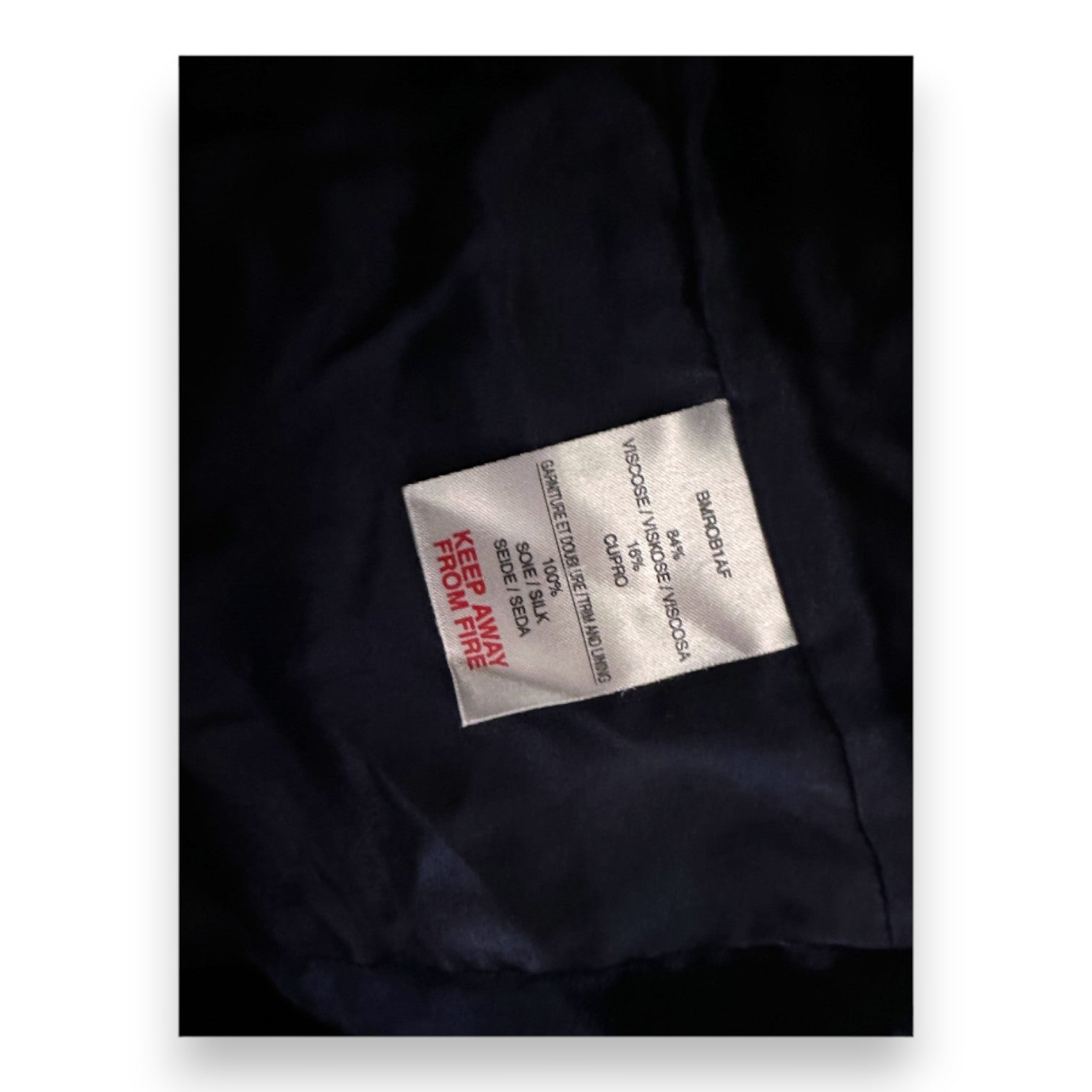 BABY DIOR - Velvet dress and navy blue silk bloomers set - 3 months