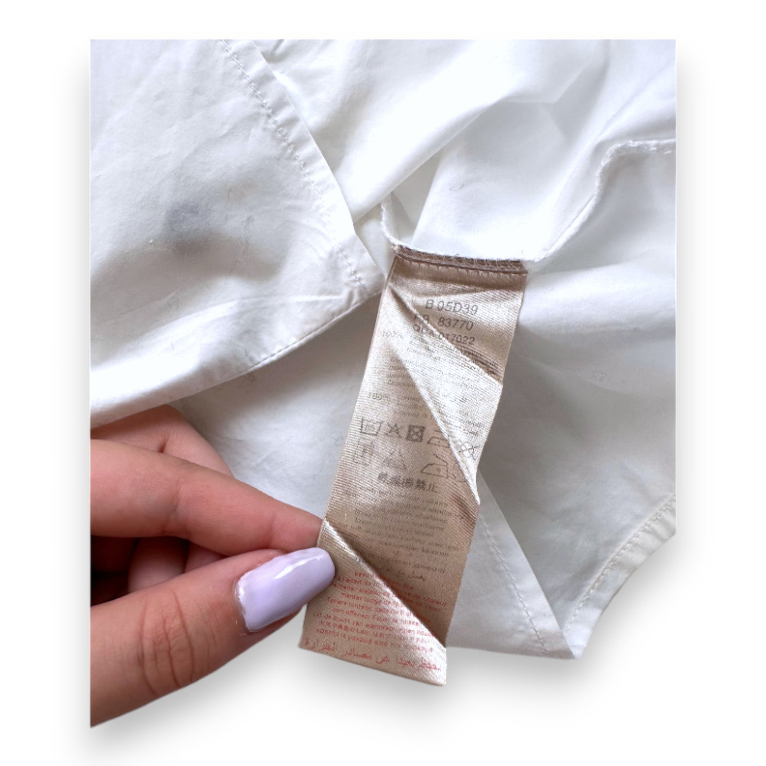 BURBERRY - Weißes Langarmshirt - 6 Monate