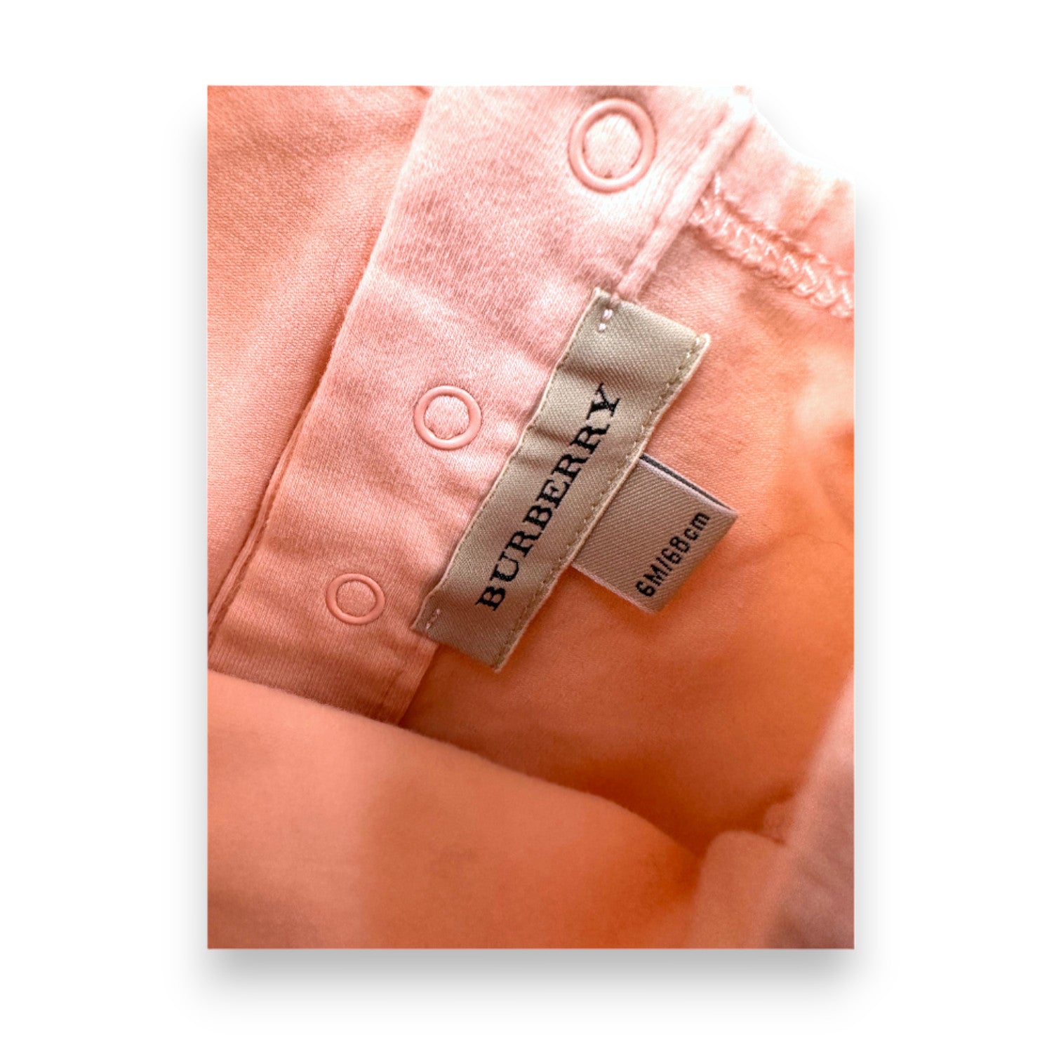 BURBERRY - Rosa Kurzarm-T-Shirt - 6 Monate