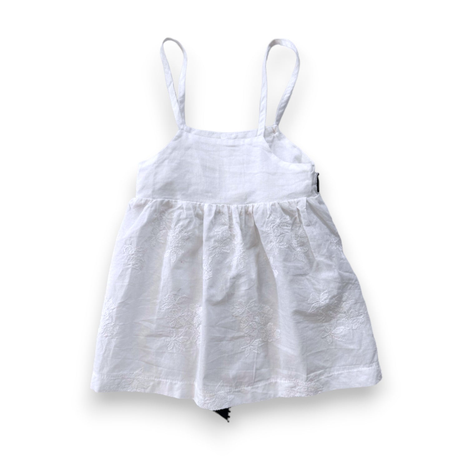 LA PERLA - Hellweißes Kleid mit marineblauer Schleife - 9 Monate