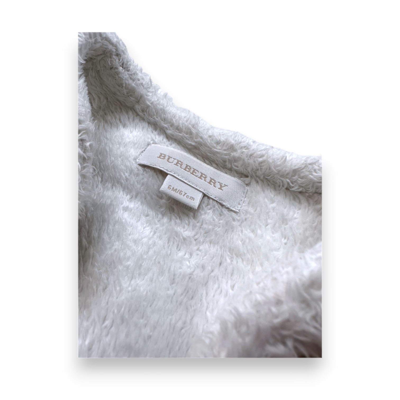 BURBERRY - Beige sleeveless vest - 6 months