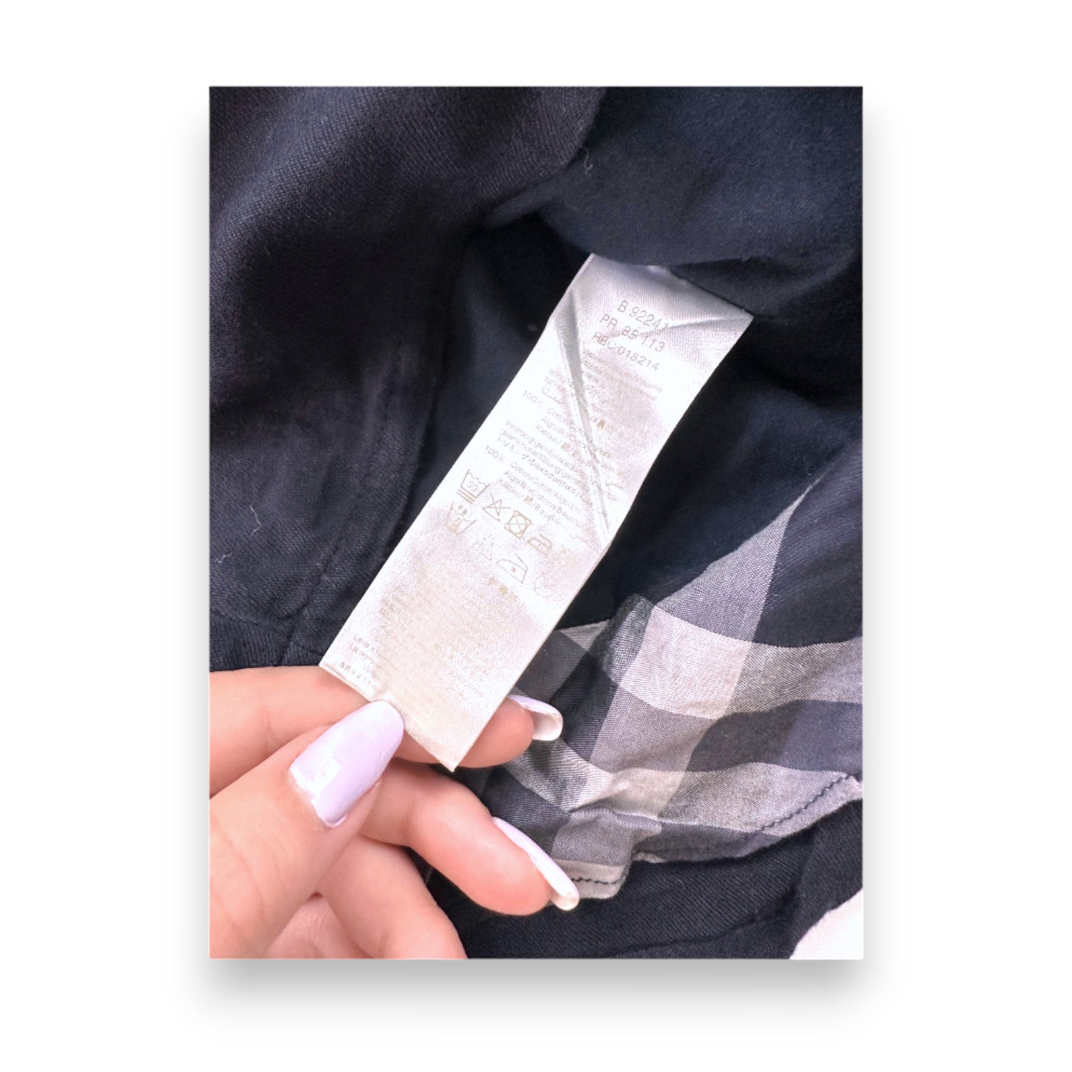 BURBERRY - Navy and white dress - 6 months