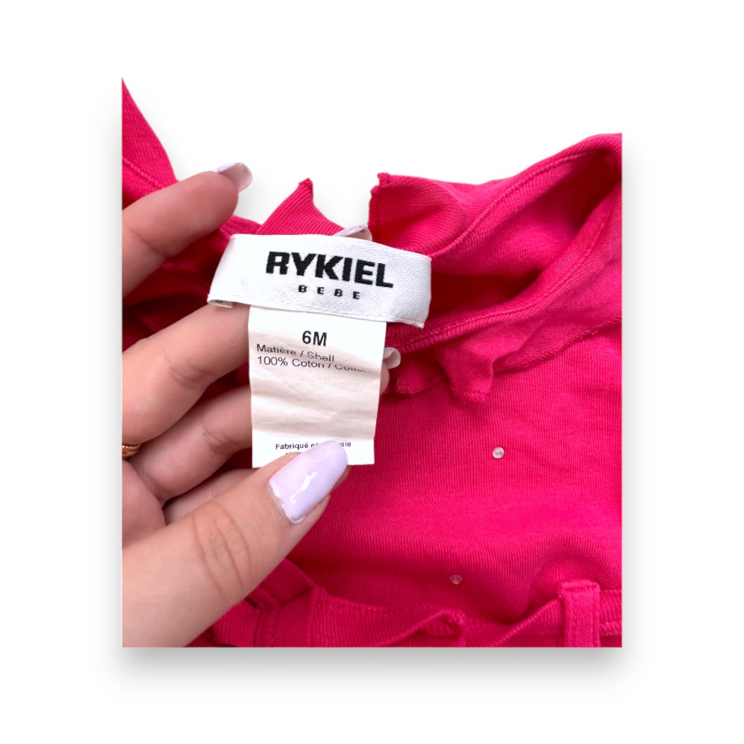 SONIA RYKIEL - Combi-short rose - 6 mois