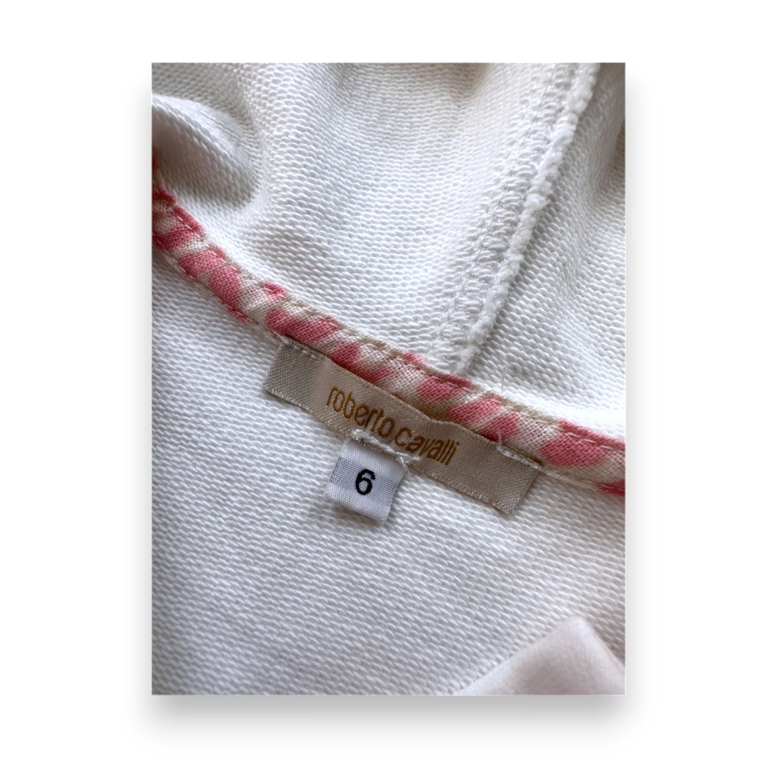 ROBERTO CAVALI - Weißes und rosa Kleid und Rock mit Leopardenmuster - 6 Monate