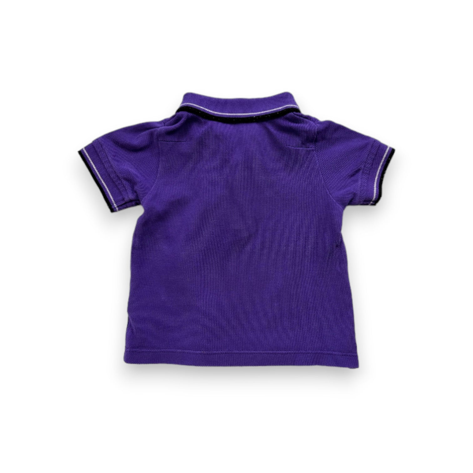 BABY DIOR - Purple short-sleeved polo shirt - 6 months