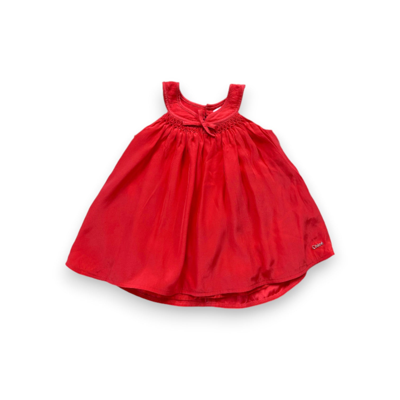 CHLOE - Rosa Seidenkleid - 6 Monate
