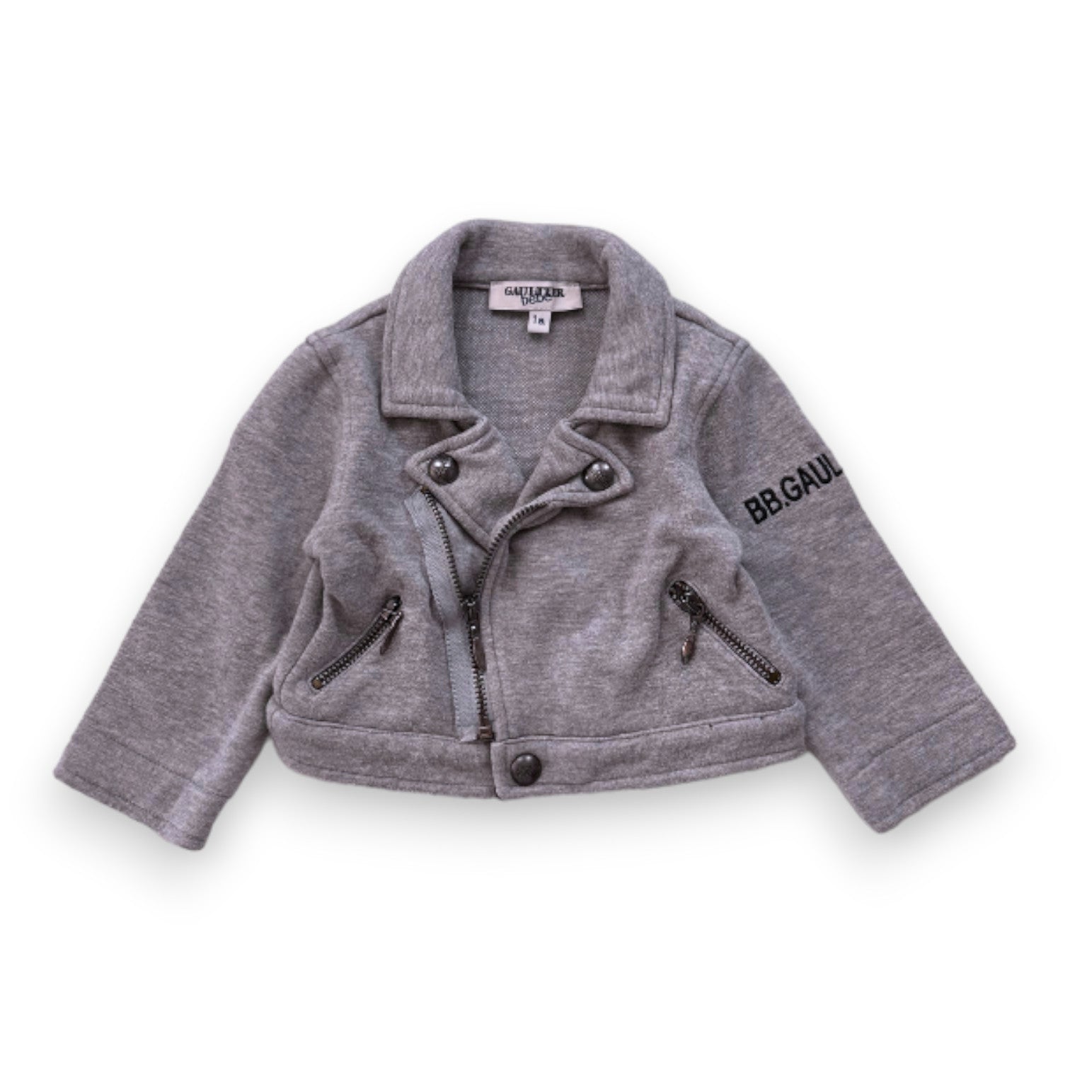 JUNIOR GAULTIER - Veste grise cintrée - 12 mois
