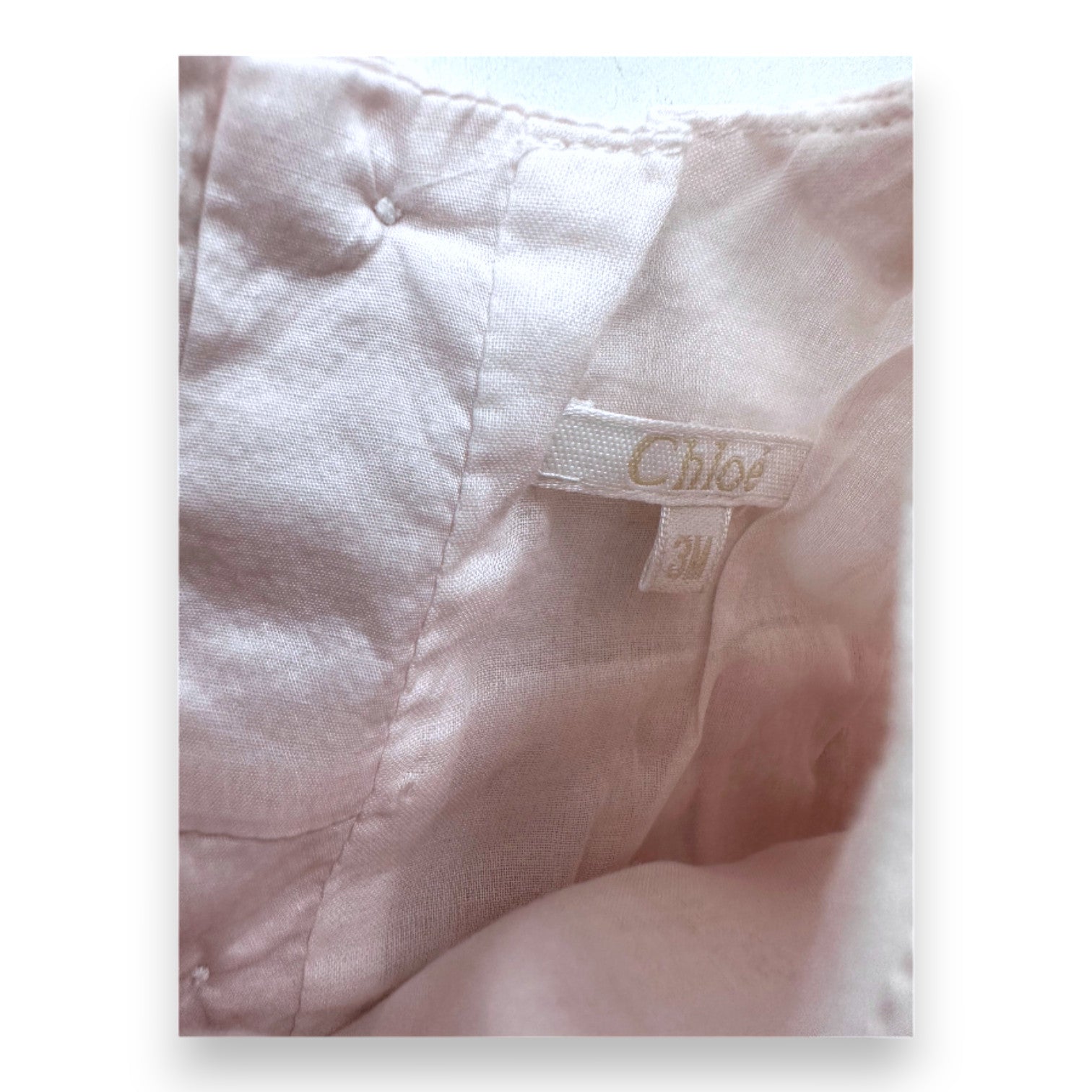 CHLOE - Rosa Seidenkleid - 3 Monate